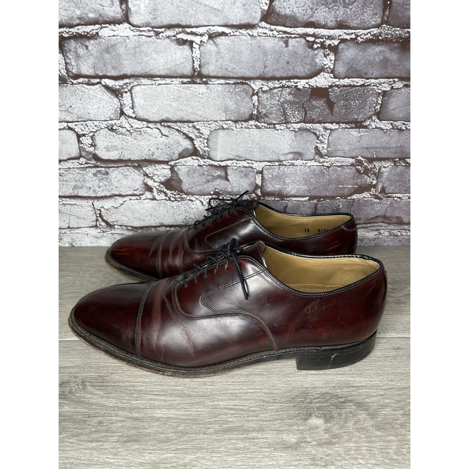 Johnston & Murphy Johnston & Murphy Optima Oxblood Burgundy Leather Dress Shoe Size US 13 / EU 46 - 17 Thumbnail