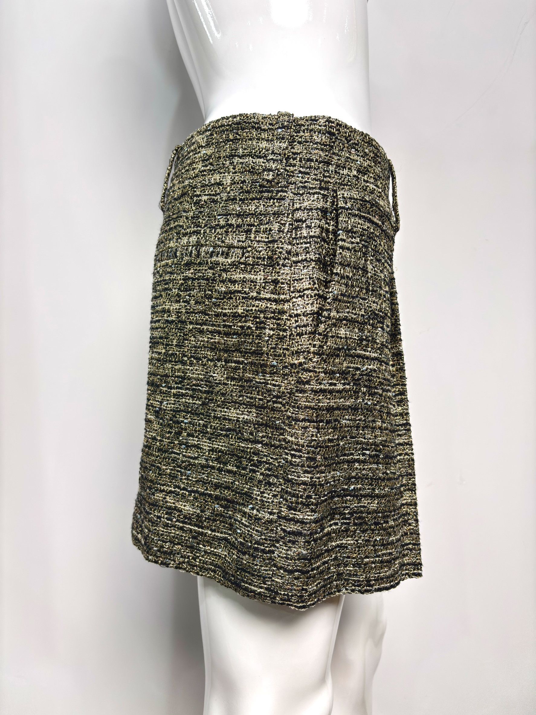 Chloe Chloé Gold & Black Tweed Shorts Size 26" / US 2 / IT 38 - 5 Thumbnail