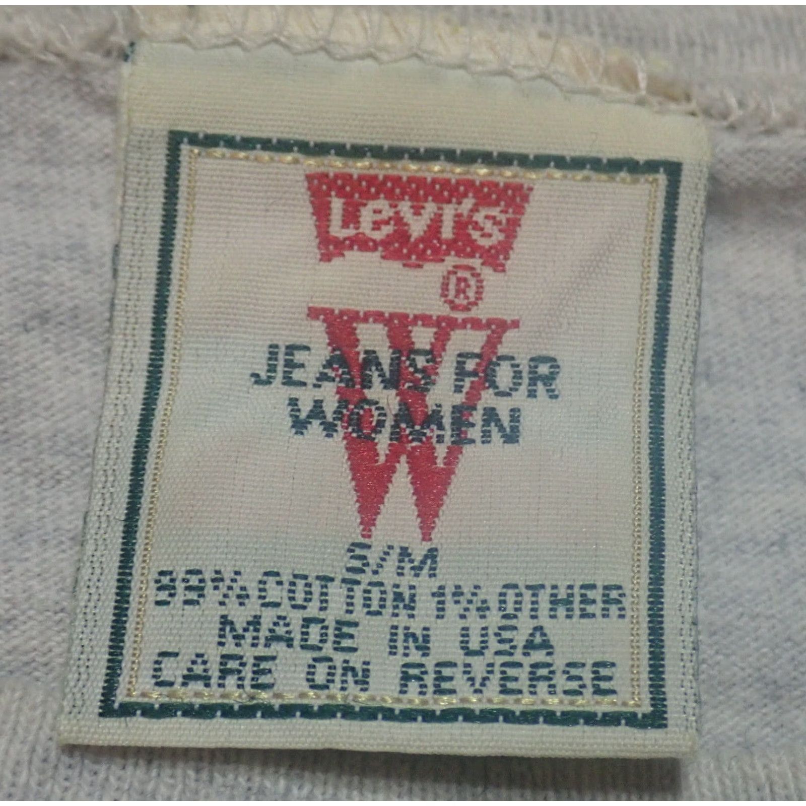 Levi's VINTAGE Levi's Jeans Women Levi's Logo Spellout Graphic Tee Shirt S/M Heather Gray USA Made 90s Classic Retro Adult Womens Size S / US 4 / IT 40 - 5 Thumbnail