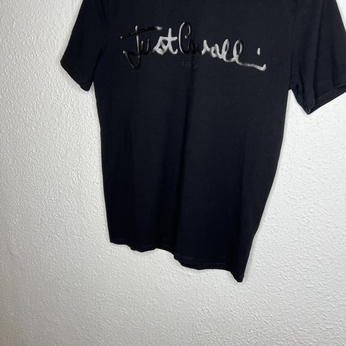 Just Cavalli × Roberto Cavalli Roberto Cavalli Just Cavalli Tshirt Tee Tonal Logo Allblack Size US M / EU 48-50 / 2 - 2 Thumbnail