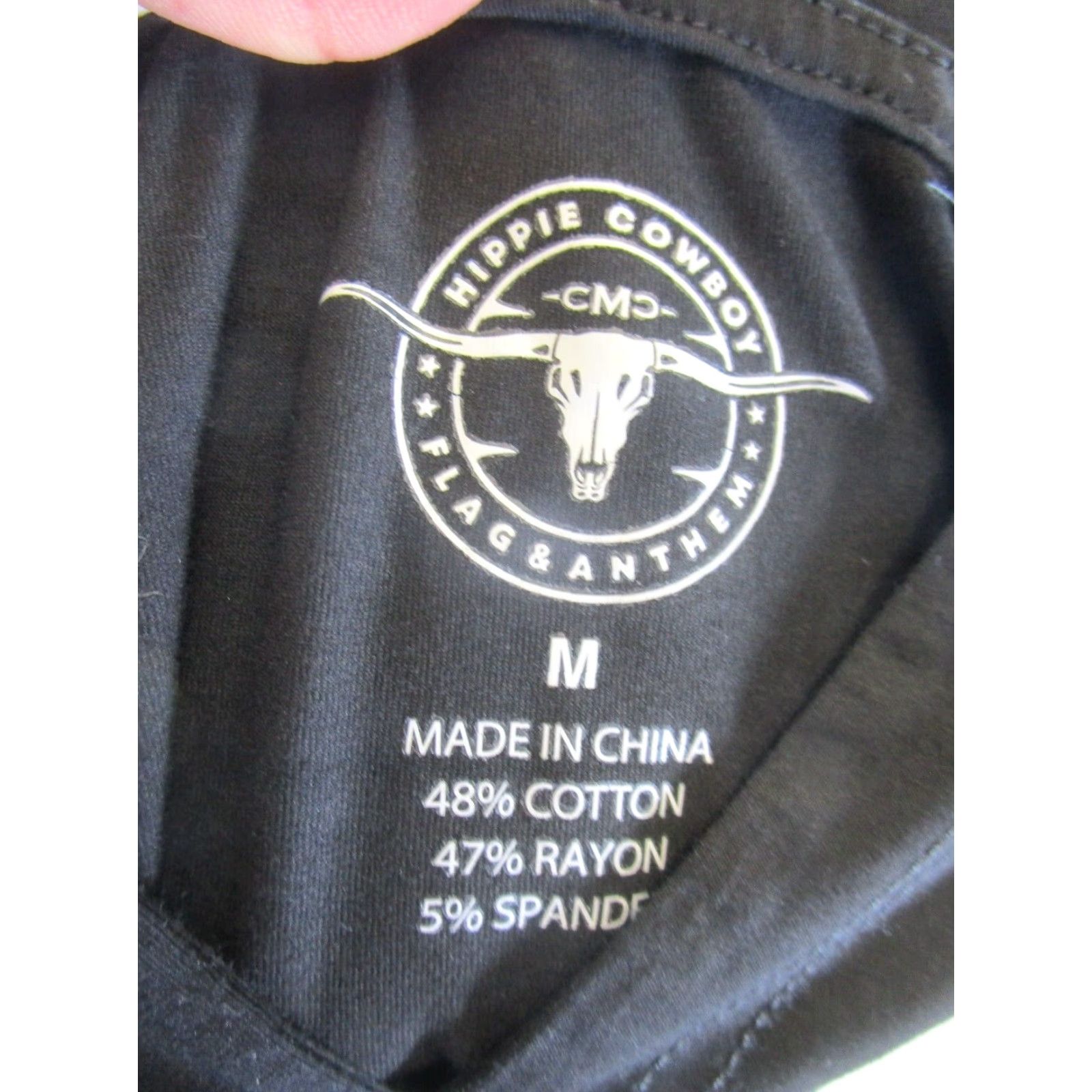 Vintage VINTAGE Hippie Cowboy Hoodie Mens Medium Black Cotton Fleece Pullover Long Sleeve Size US M / EU 48-50 / 2 - 6 Thumbnail