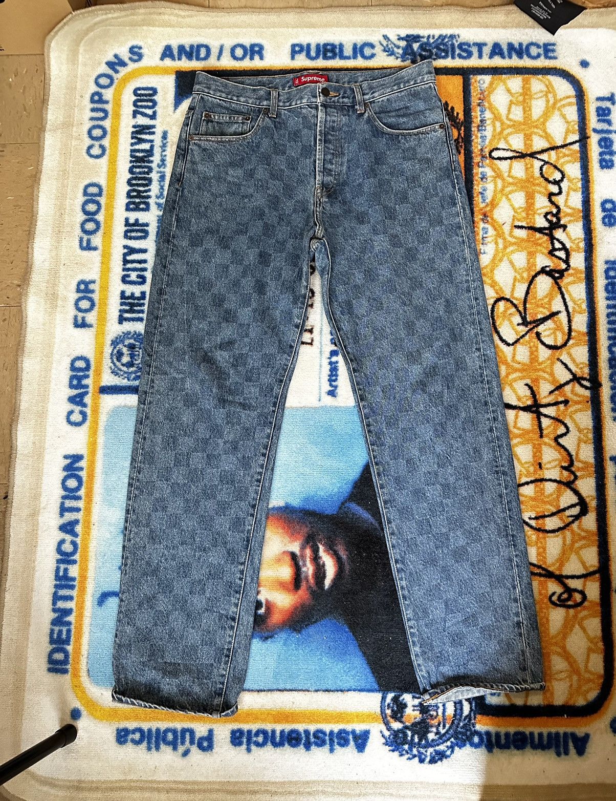 Supreme Supreme Checkered Denim Size US 33 - 1 Thumbnail