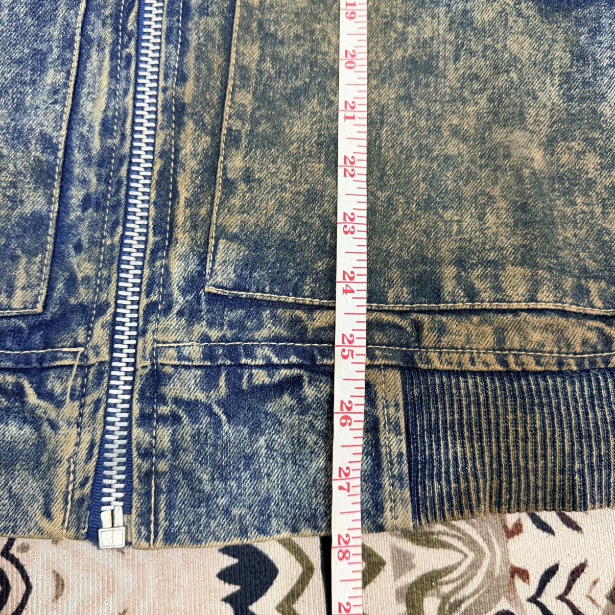 Vintage Fendia Denim Jacket US AIR FORCE Vintage Scovill Zipper Size US L / EU 52-54 / 3 - 13 Thumbnail