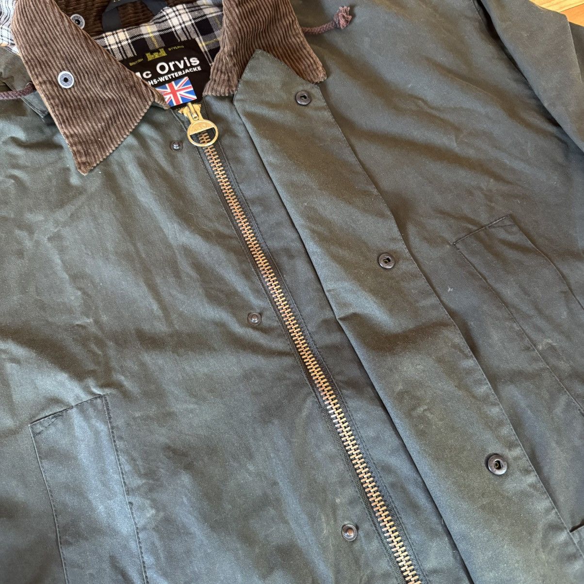 Orvis McOrvis Wachs-Wetterjacke Waxed Hunting Jacket Size US XL / EU 56 / 4 - 4 Thumbnail