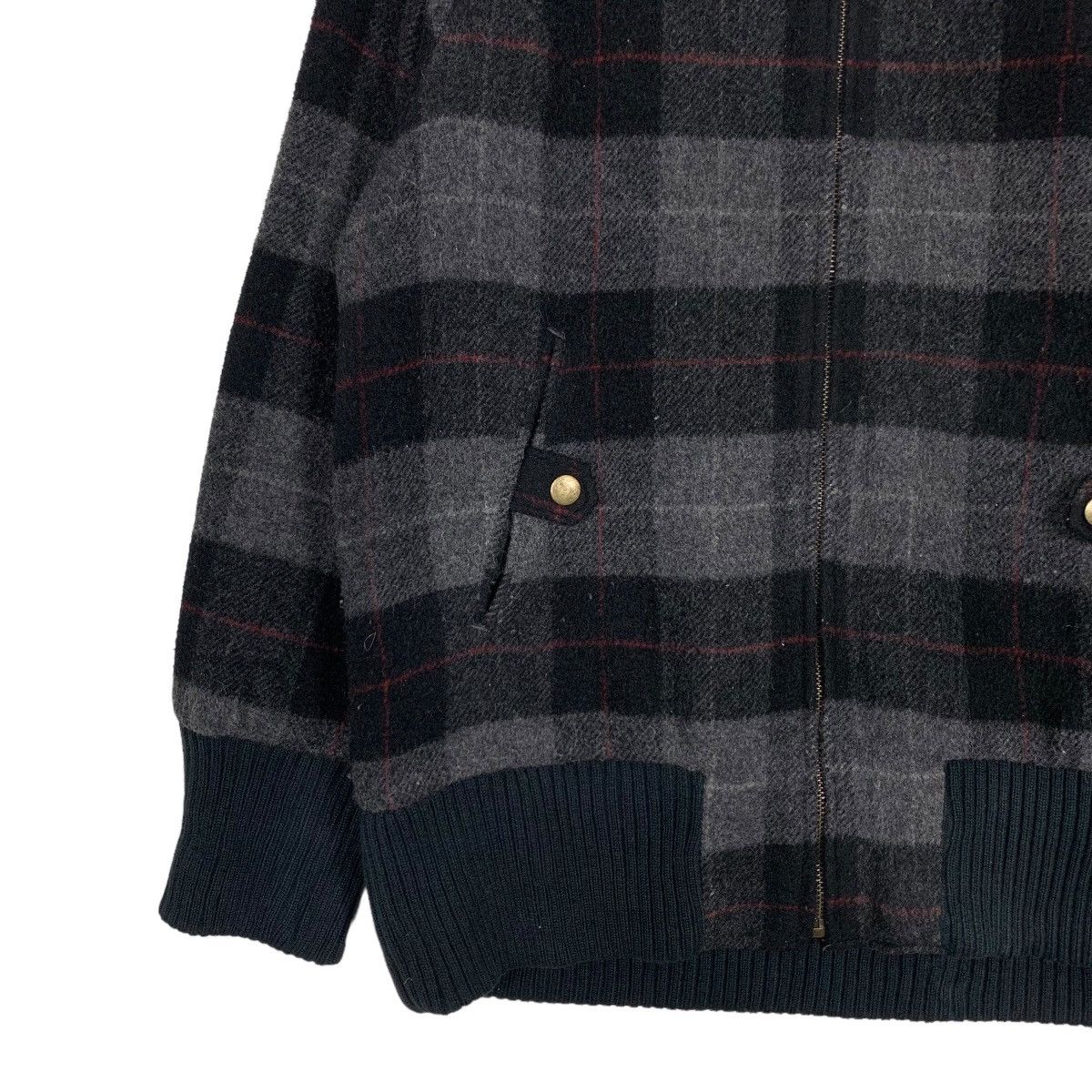 Japanese Brand NANHAITU GIGUE Checked Tartan Wool Jacket #0640-C30 Size US M / EU 48-50 / 2 - 5 Thumbnail