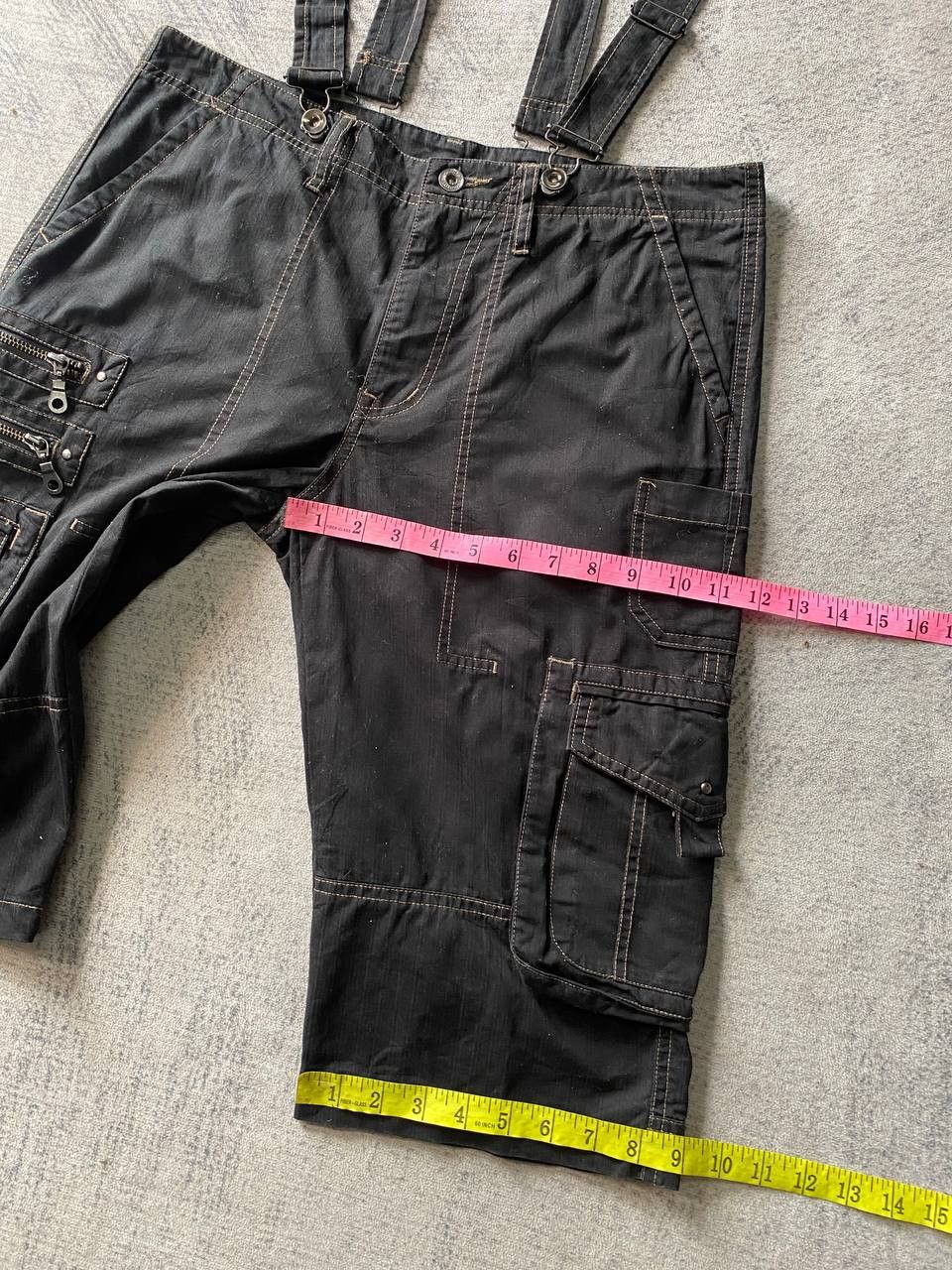 semanticdesign Semantic Design Japan Tactical Cargo Shorts With Suspenders Size US 34 / EU 50 - 12 Thumbnail