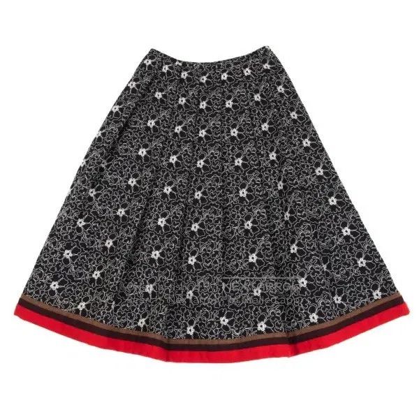 Comme des Garcons Comme Des Garcons size M Black Retro Embroidered Floral Sk Size 22" - 2 Thumbnail