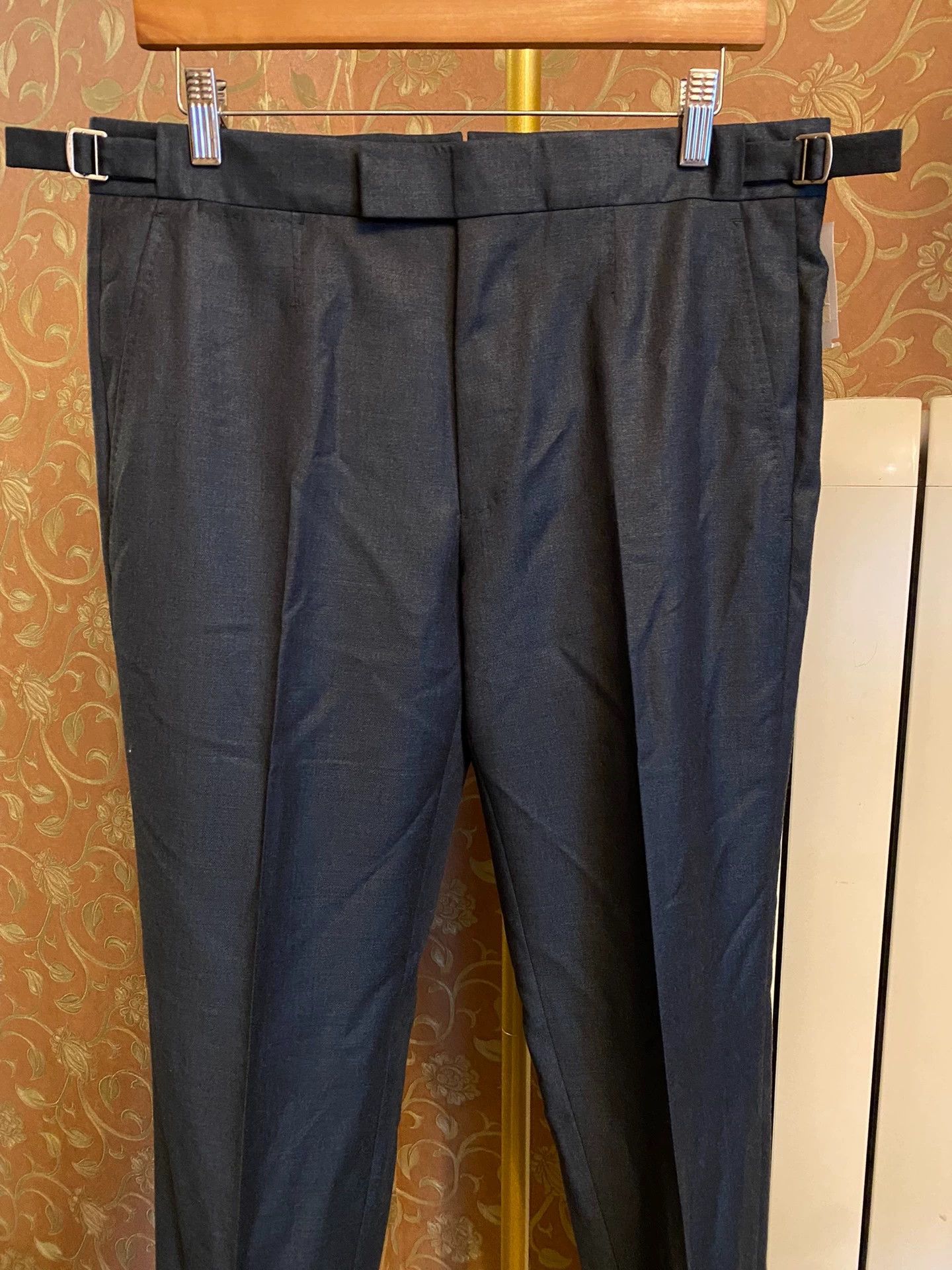 Ermenegildo Zegna Zegna Main Line Swiss-Made 100% Wool Charcoal Trousers Size US 32 / EU 48 - 2 Thumbnail