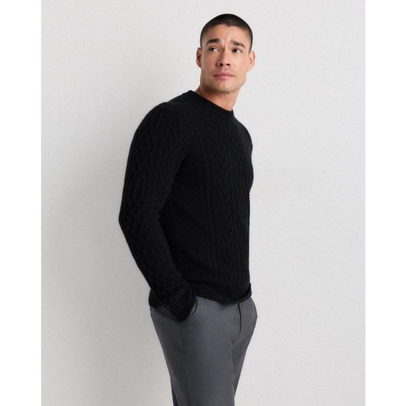 Quince Quince Mens Cashmere Cable Crewneck Sweater Medium NWT Size US M / EU 48-50 / 2 - 3 Thumbnail