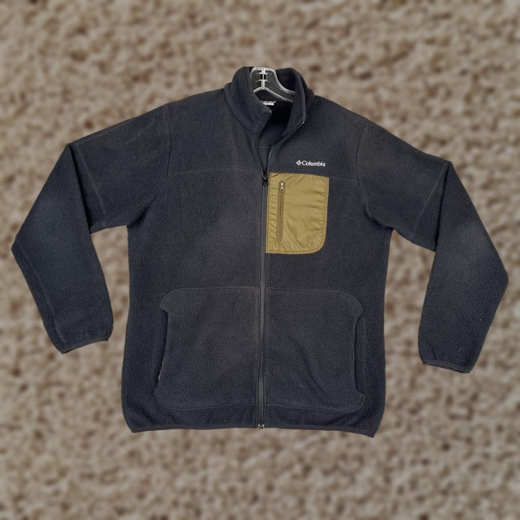 Vintage Columbia Fleece Jacket Mens Medium Black Zip Chest Pocket Outdoor Hiking AM0478 Size US M / EU 48-50 / 2 - 1 Thumbnail