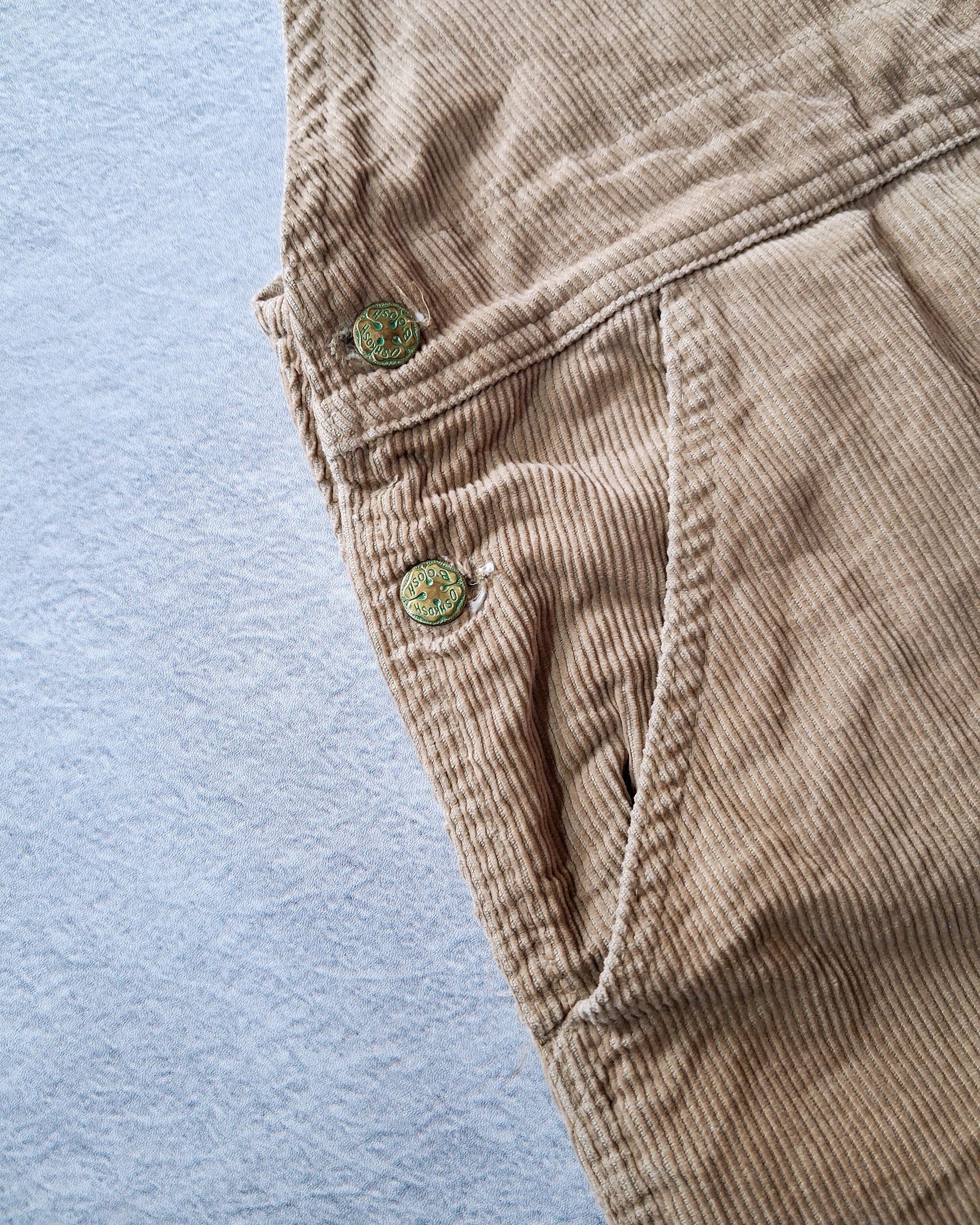 Oshkosh OSHKOSH BGOSH VESTBAK GREEN BRASS BUTTON CORDUROY OVERALLS Size US 37 - 3 Thumbnail