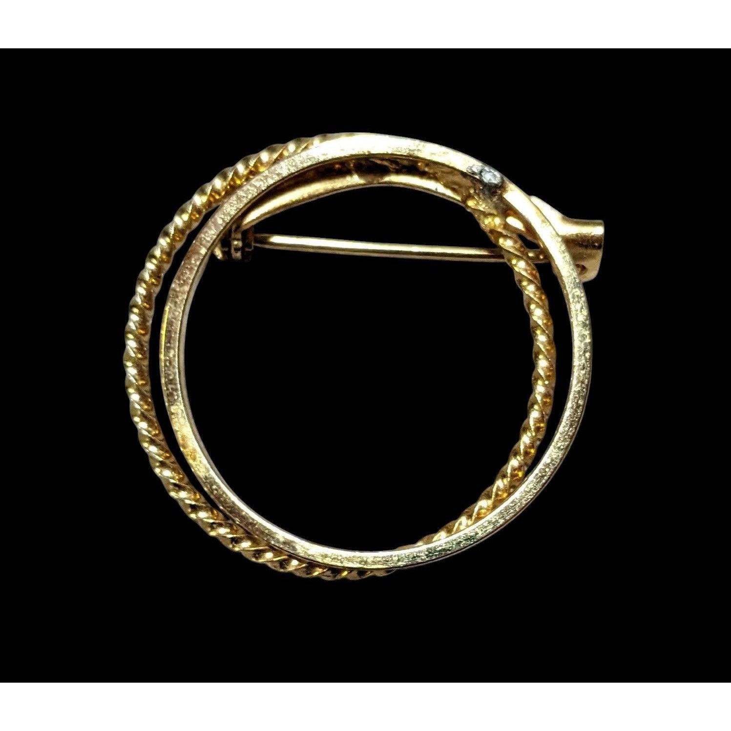 Other Gold Tone Double Layer Open Circle Brooch Size ONE SIZE - 1 Thumbnail