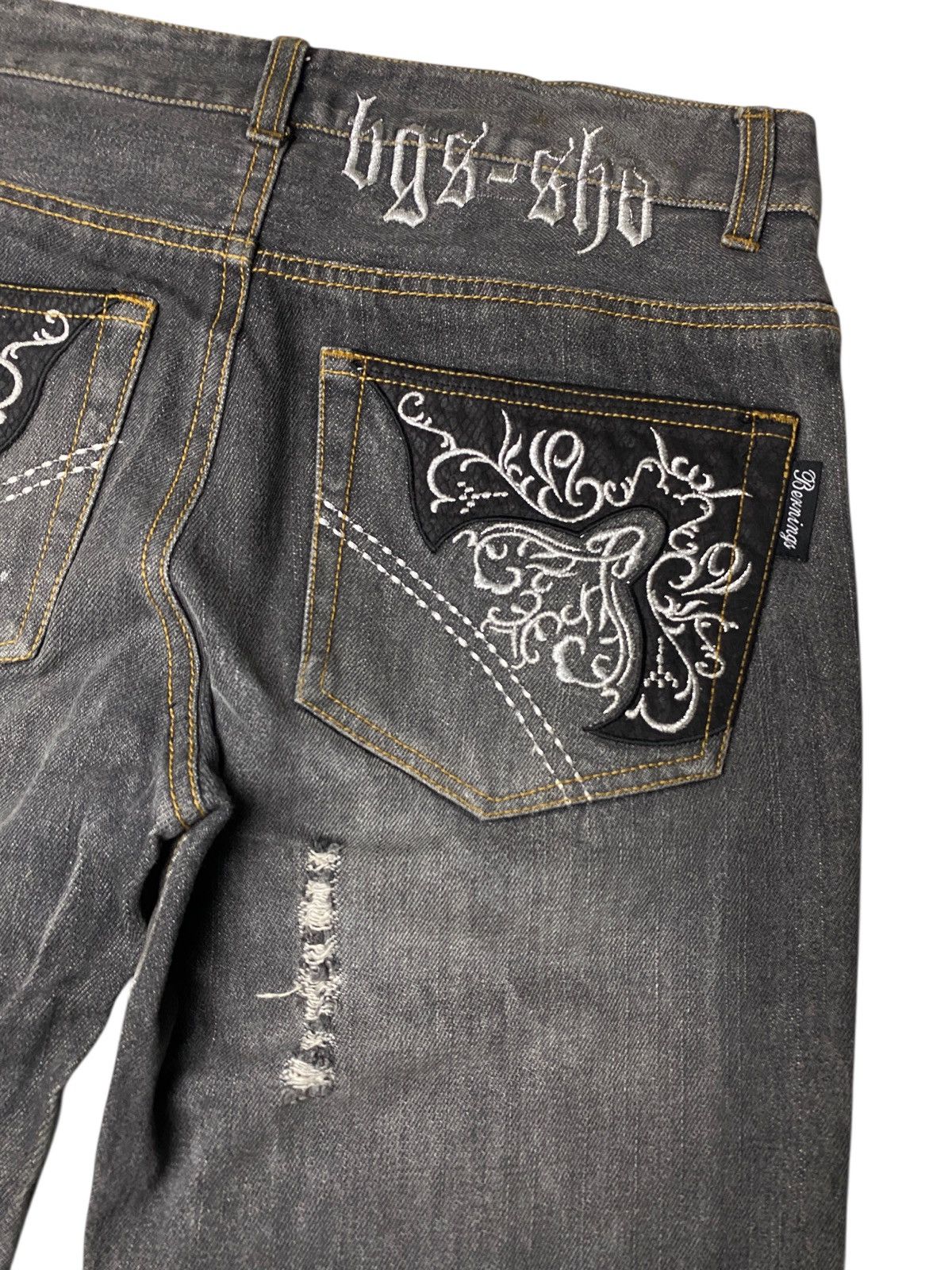 If Six Was Nine Bernings Sho Clawmark Tribal Flared Jeans Size US 28 / EU 44 - 3 Thumbnail