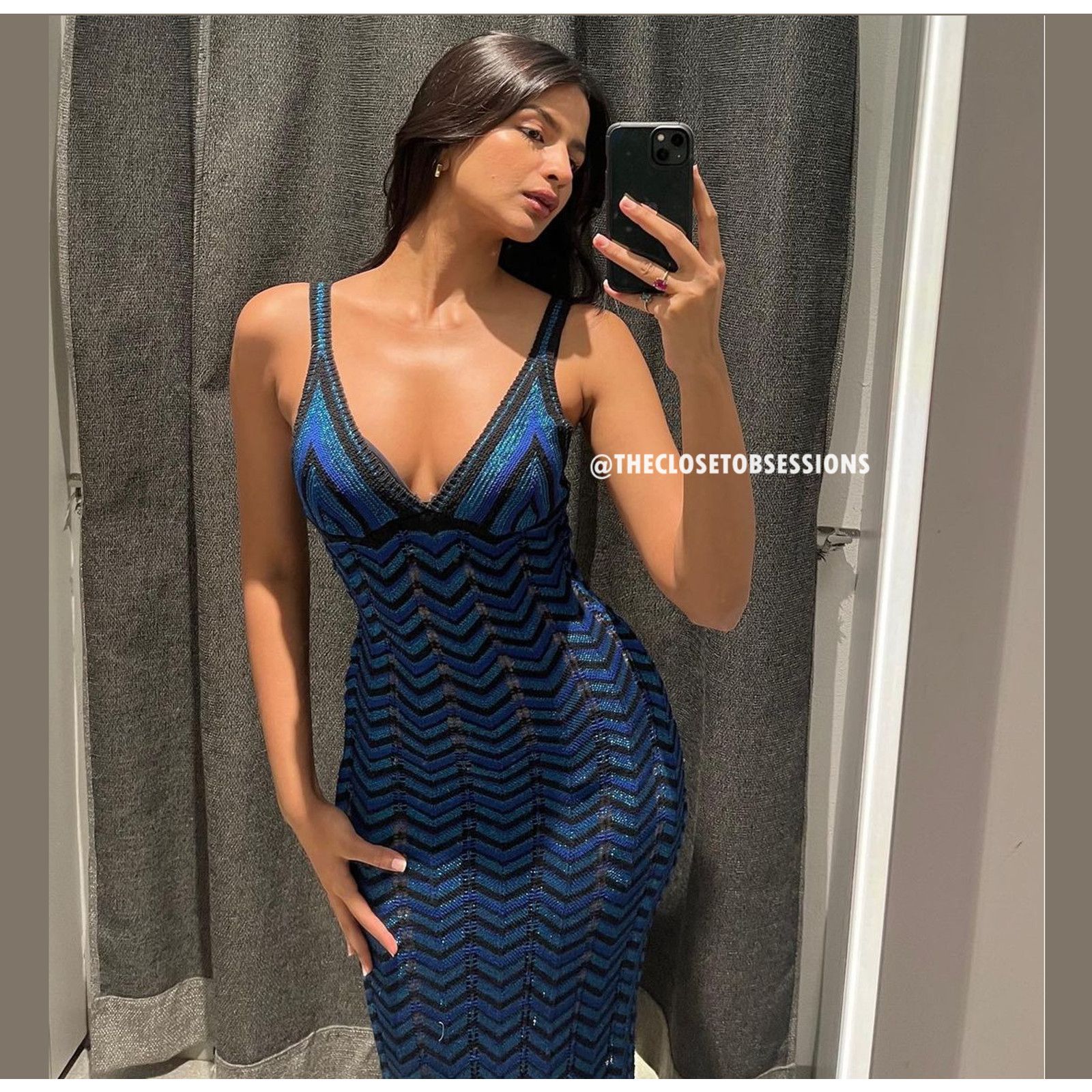 Mango RARE! MANGO BLOGGER FAVE! Fitted Metallic Maxi Dress NWT Size XL / US 12-14 / IT 48-50 - 19 Thumbnail