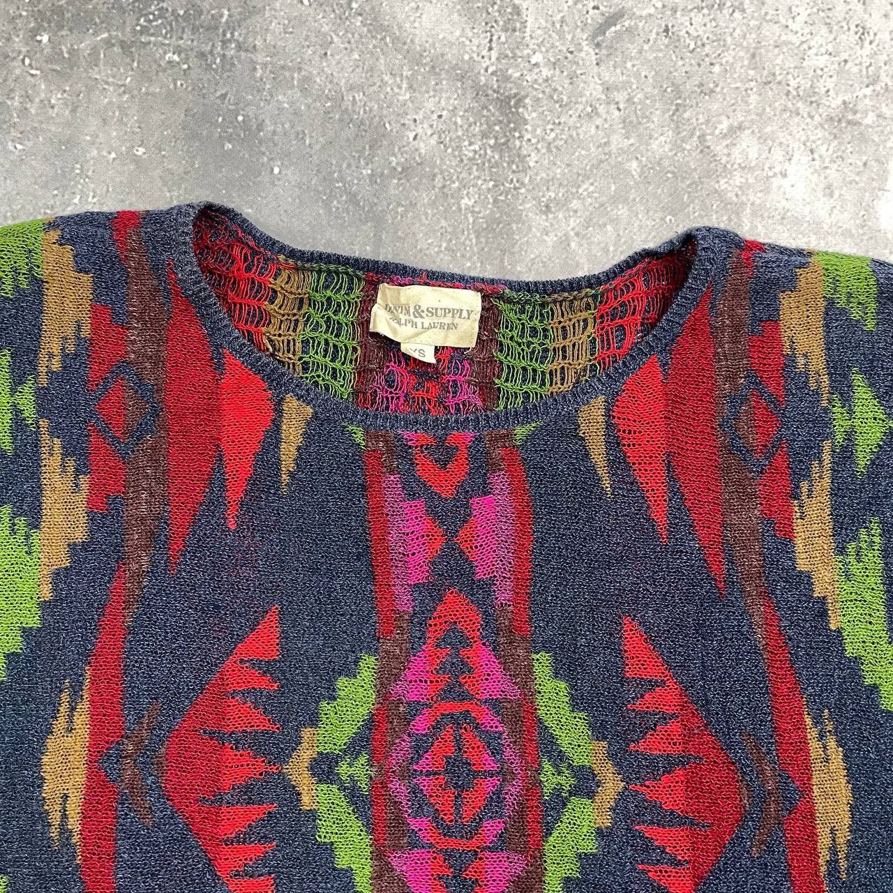Denim & Supply Ralph Lauren Denim & Supply Ralph Lauren Aztec Pattern SS Sweater Women’s Size XS / US 0-2 / IT 36-38 - 3 Thumbnail