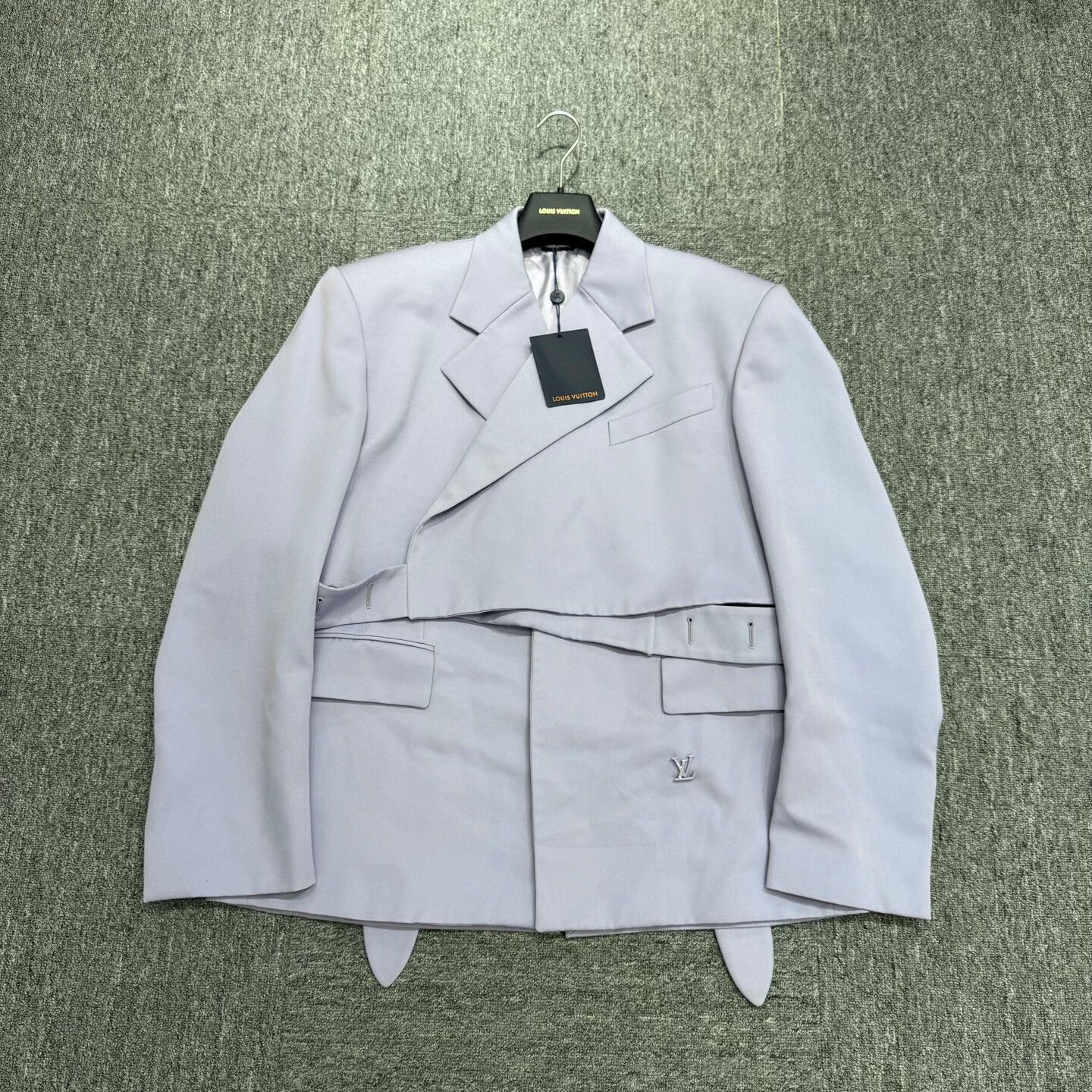 louis vuitton wrap-style wool blazer