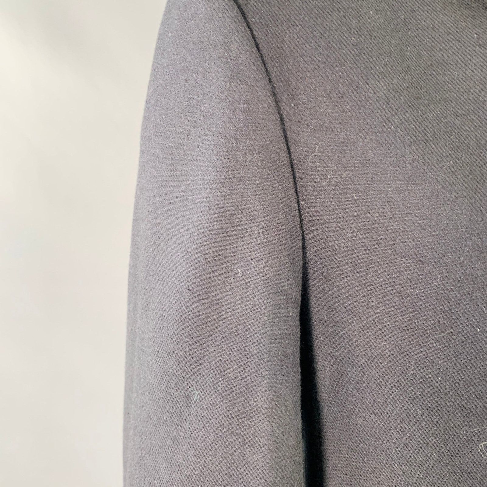 Salvatore Ferragamo Size 42 Navy Twill Virgin Wool Cotton Sport Coat Size 42R - 7 Thumbnail