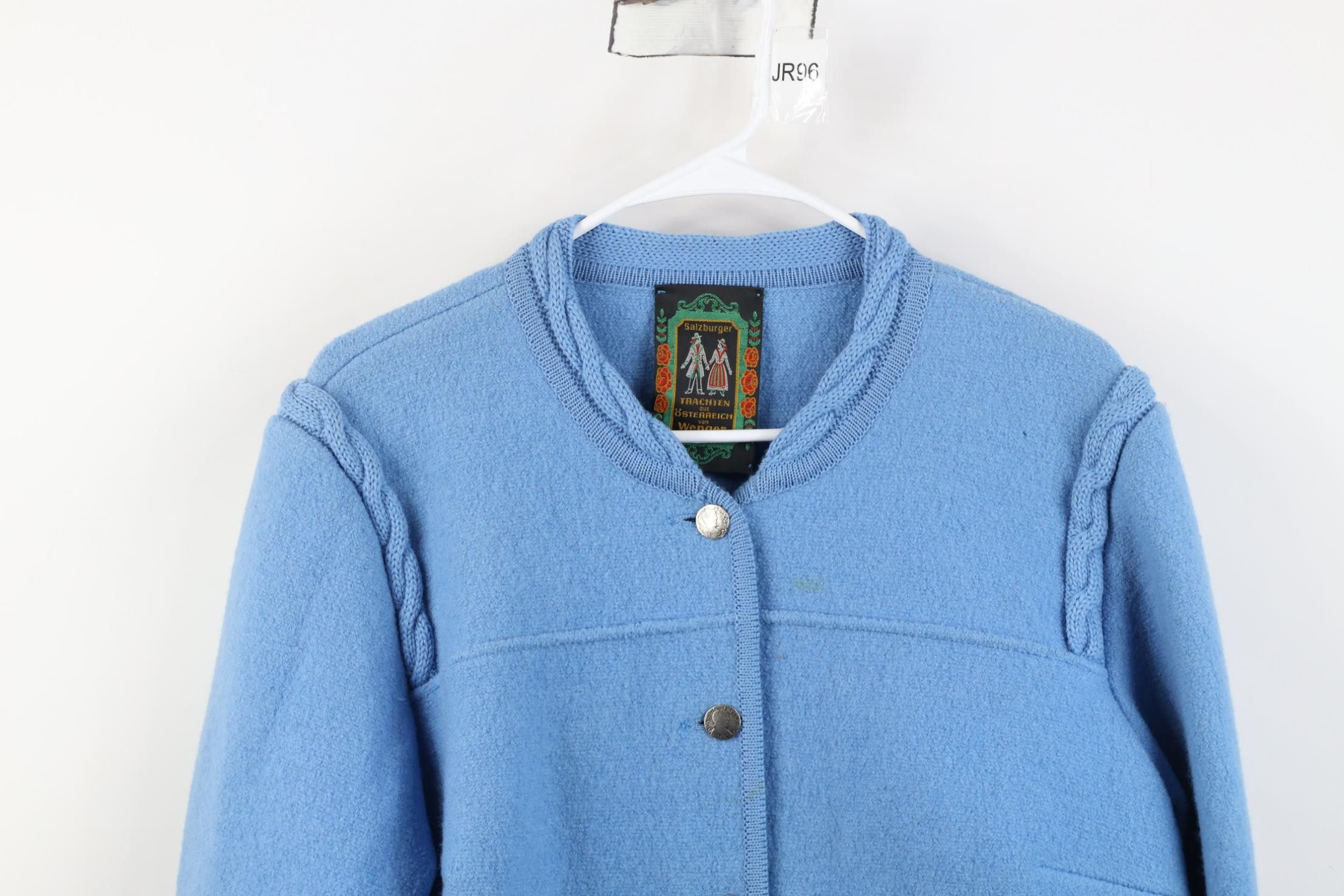 Vintage Vintage 90s Streetwear Boiled Wool Cardigan Jacket Blue Size M / US 6-8 / IT 42-44 - 2 Thumbnail