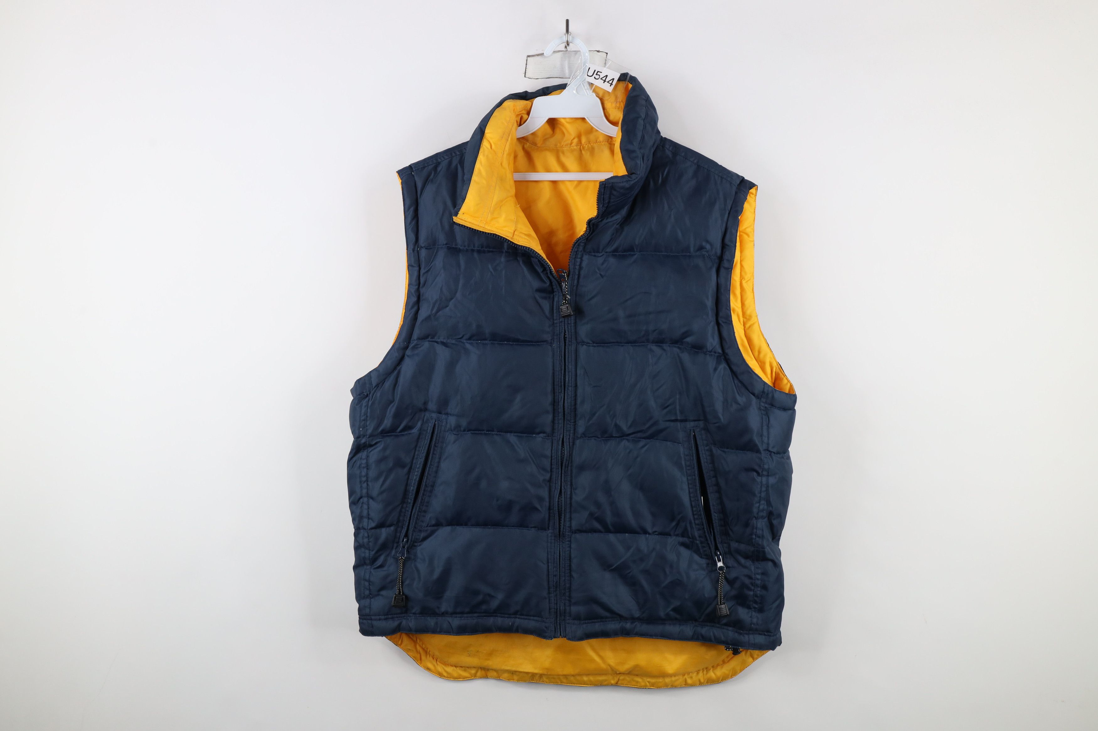 Vintage Vintage 90s Streetwear Reversible Down Puffer Vest Jacket Size US L / EU 52-54 / 3 - 1 Thumbnail