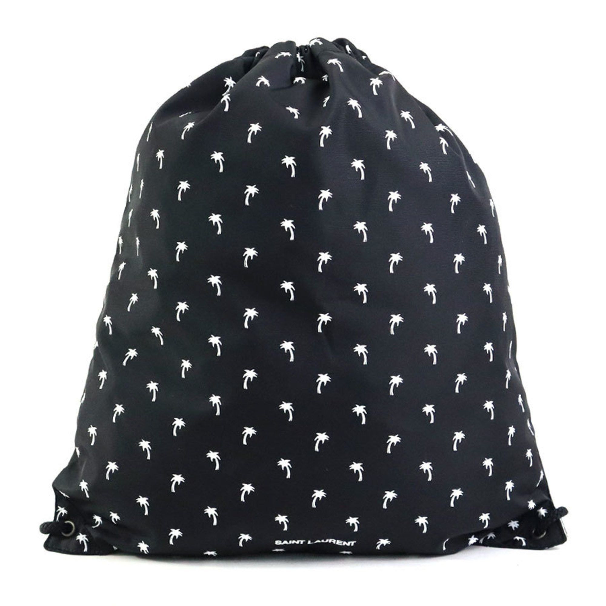 Saint Laurent Paris Saint Laurent Backpack Knapsack Nylon Black x White Men Women h31162g Size ONE SIZE - 1 Thumbnail