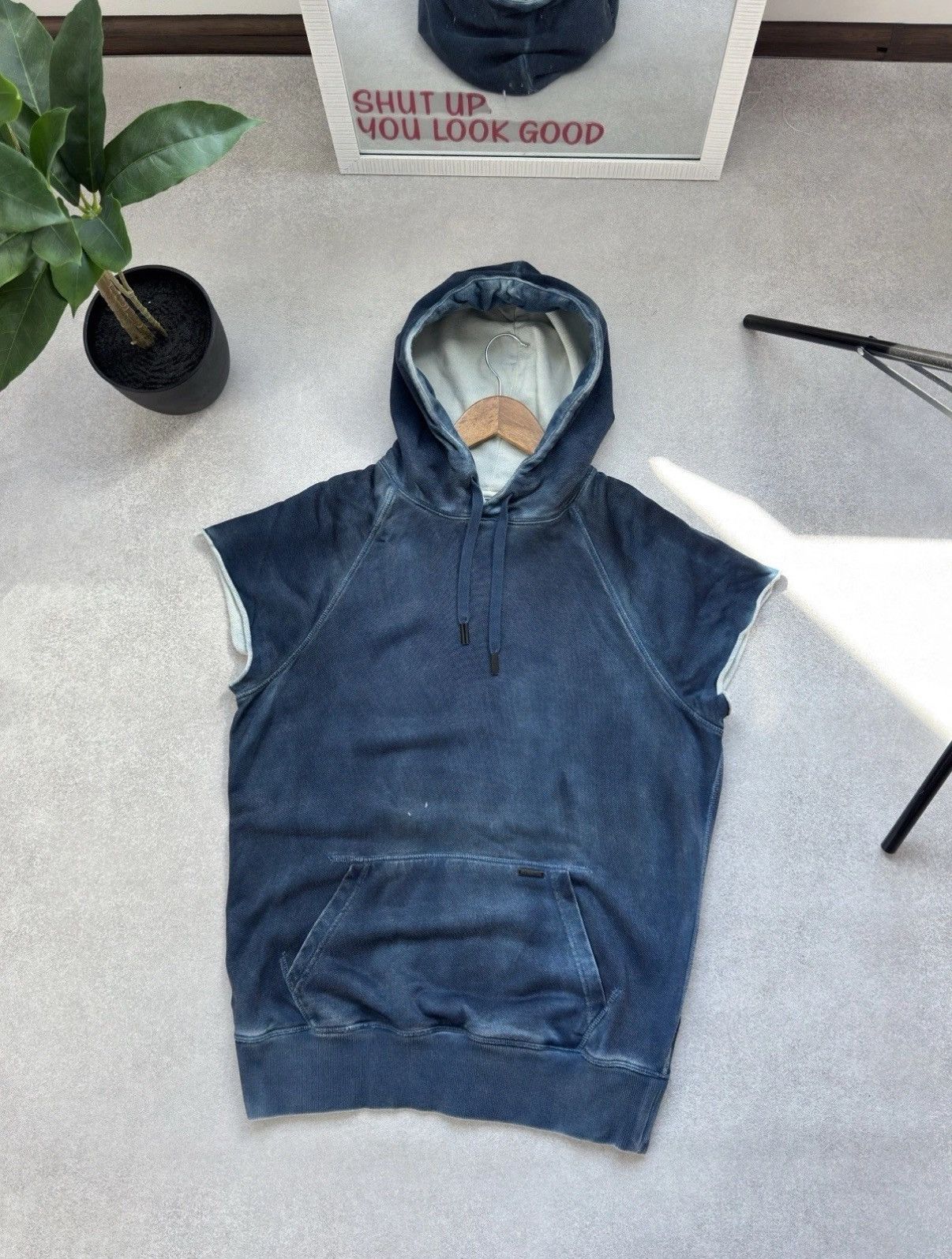 Diesel Diesel Avant Garde Y2K Washed Effect Hoodie Shorts Sleeve Size US M / EU 48-50 / 2 - 2 Thumbnail