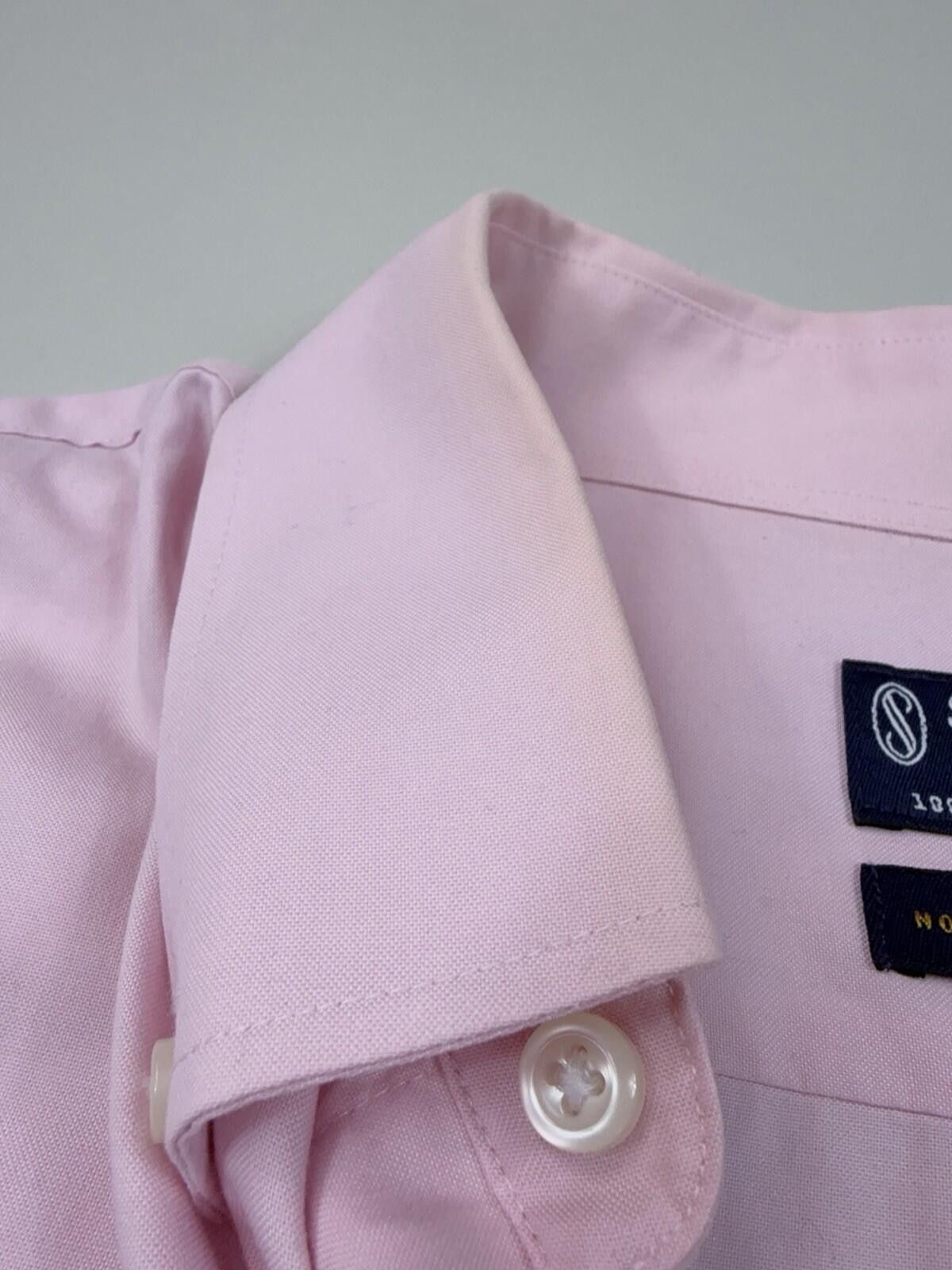 Stafford Stafford Men’s Pink Regular Dress Shirt Size 17 1/2 Size 38R - 3 Thumbnail