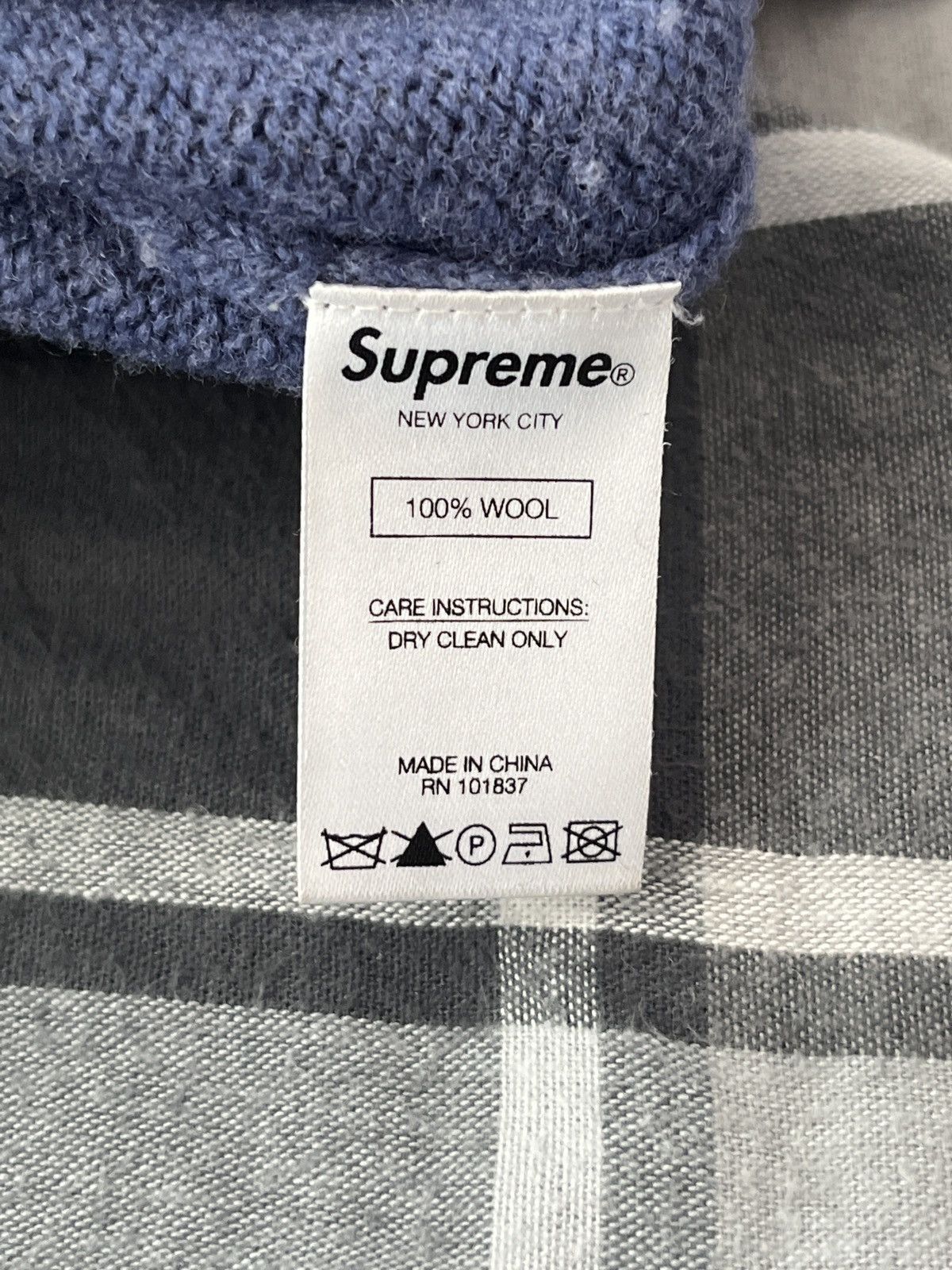Supreme Supreme stone washed sweater navy Size US L / EU 52-54 / 3 - 8 Thumbnail