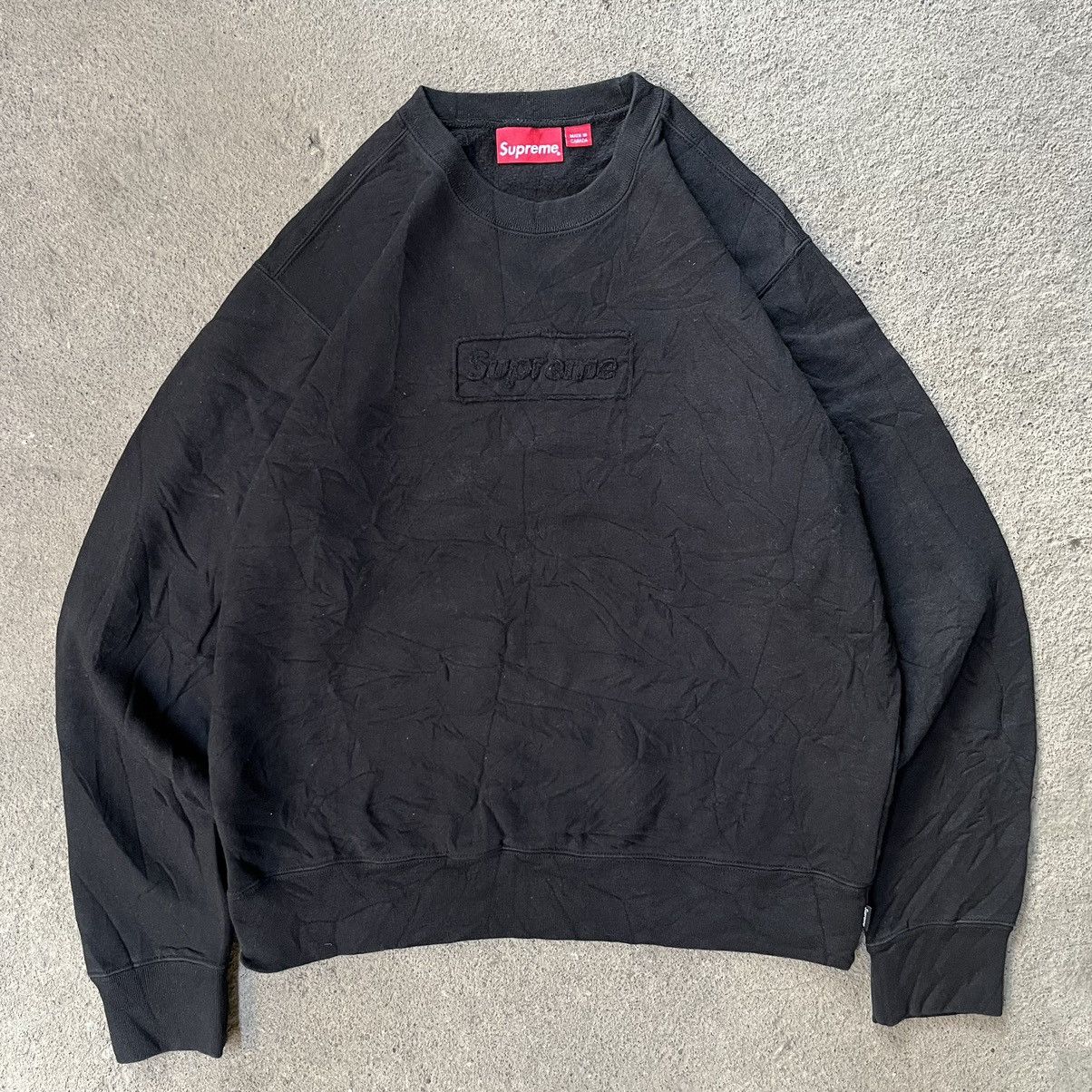 Supreme supreme cutout logo crewneck | Grailed