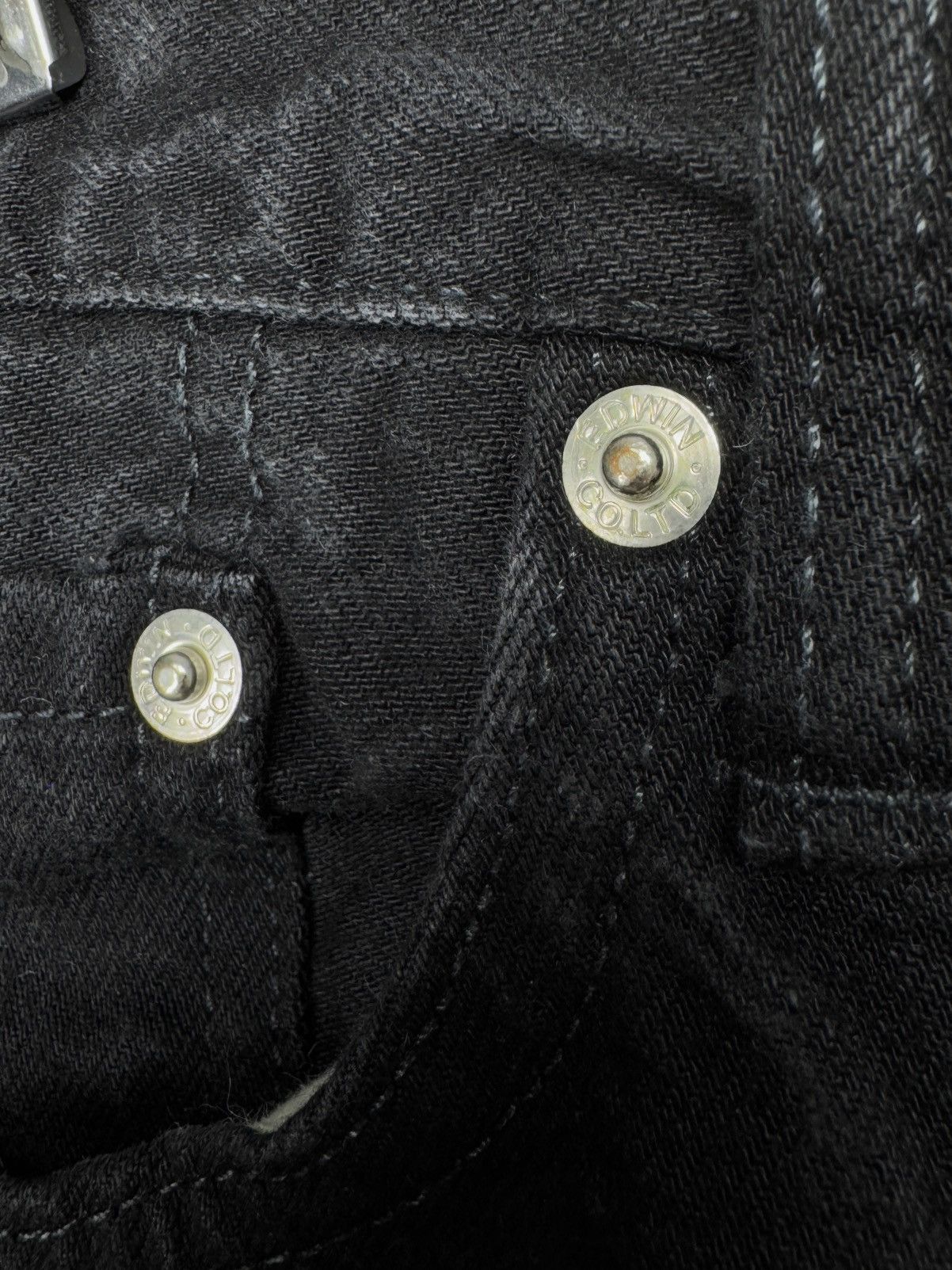 Edwin Edwin made in Japan slim tapered black selvedge denim jeans Size US 32 / EU 48 - 10 Thumbnail