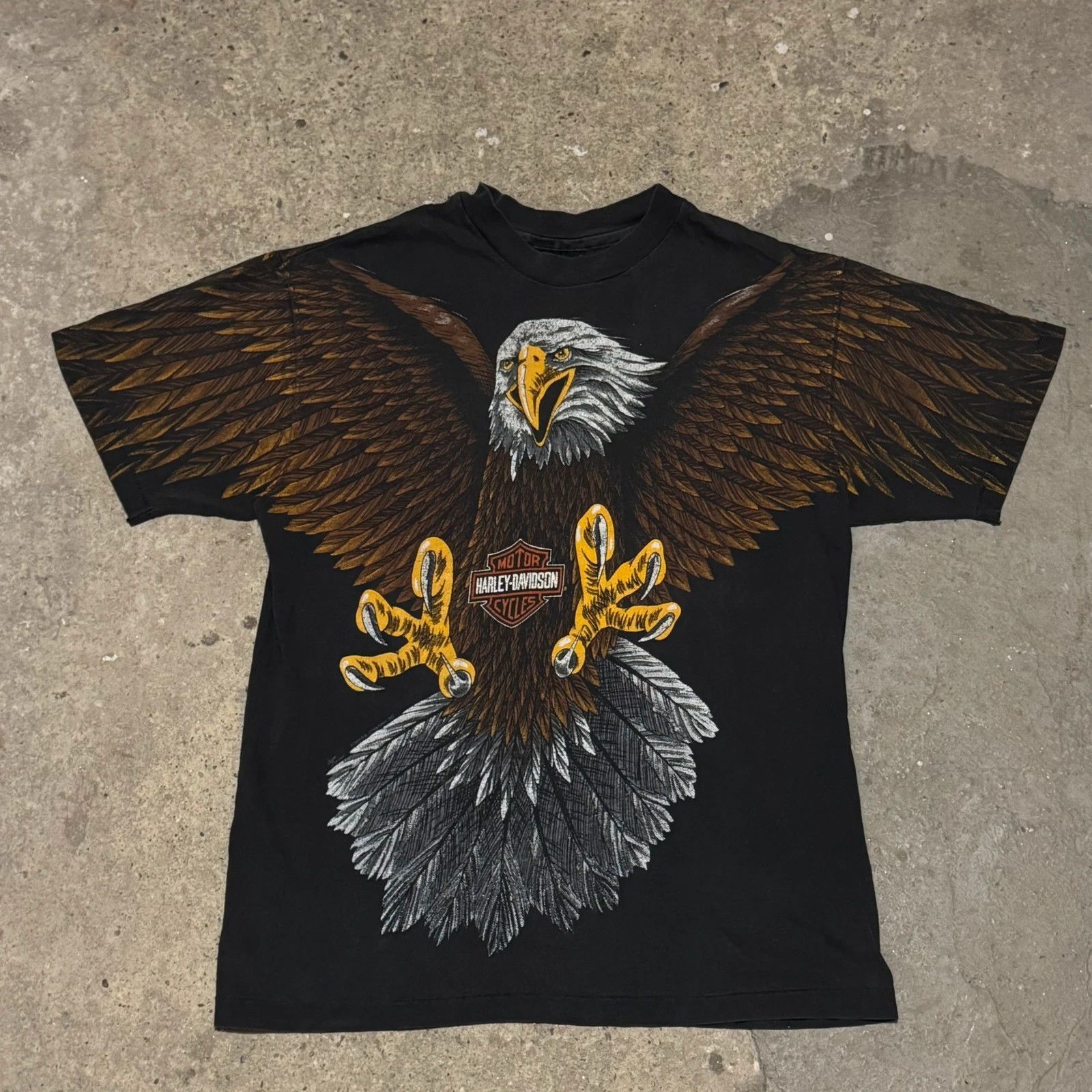Harley Davidson Vintage 1993 Harley Davidson Eagle AOP t-shirt Size US M / EU 48-50 / 2 - 1 Thumbnail