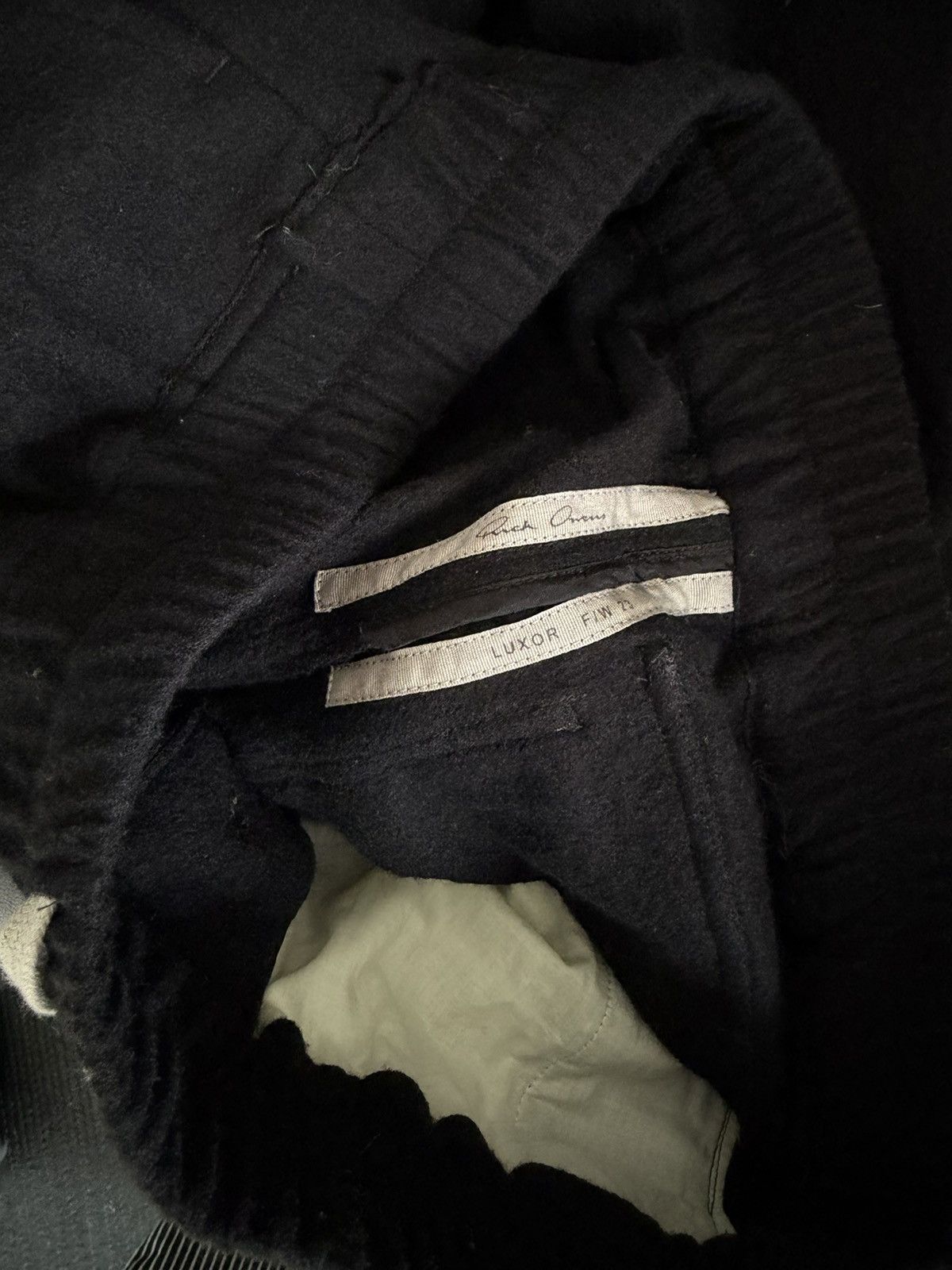 Rick Owens Rick Owens Wool Astaires Black XS Size 25" / US 0 / IT 36 - 2 Thumbnail