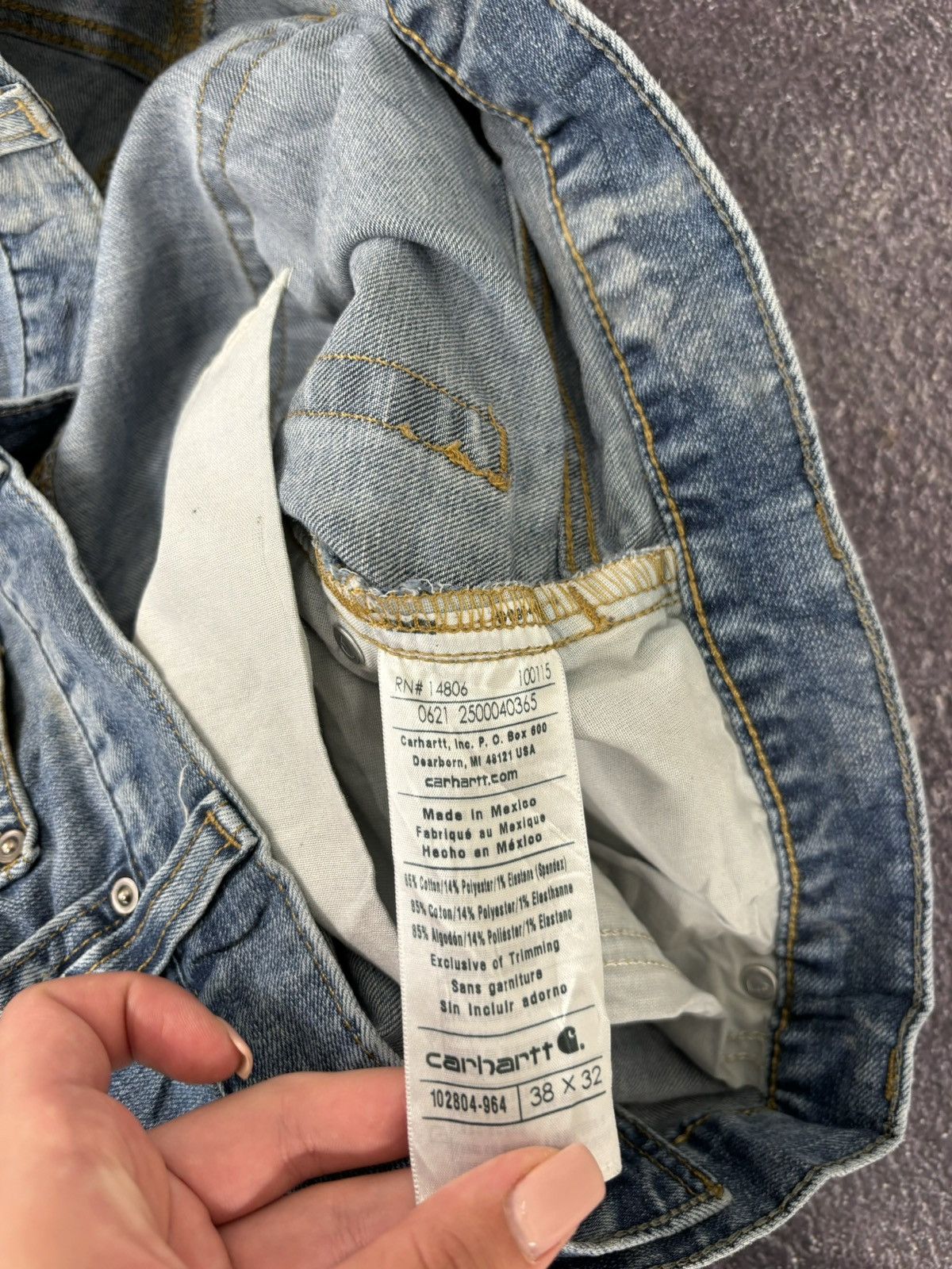 Carhartt Vintage Carhartt Y2K Faded Blue Work Hype Relaxed Fit Jeans Size US 38 / EU 54 - 16 Thumbnail