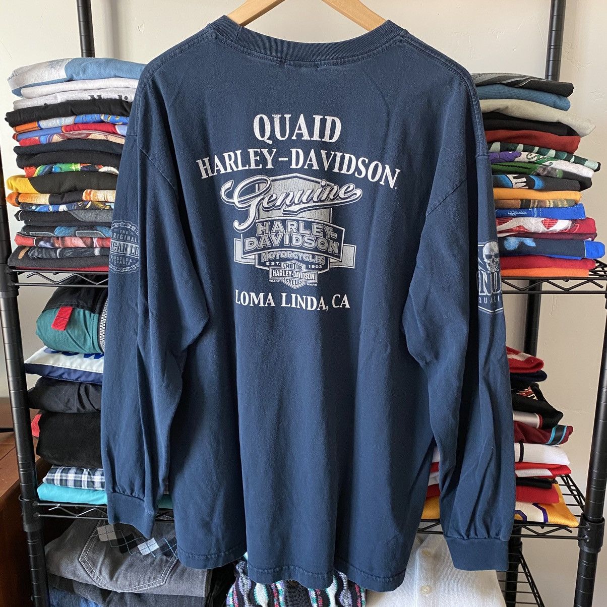 Harley Davidson Harley Davidson Longsleeve T-Shirt Loma Linda California AOP Size US XL / EU 56 / 4 - 3 Thumbnail