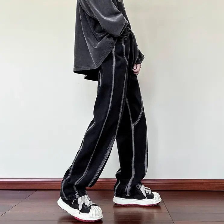 Japanese Brand Retro casual versatile loose fitting jeans Size US 32 / EU 48 - 4 Thumbnail