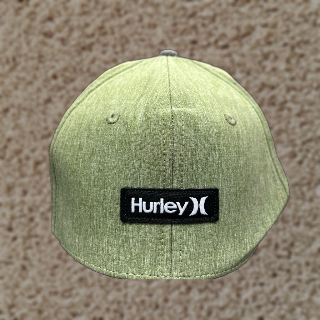Hurley Hurley Nike Hat Cap Snap Back Adult One Size Green Polyester Dri-Fit Skate Baseball Hat Cap Mens Green Snapback 90s Theme Beach Size ONE SIZE - 1 Thumbnail