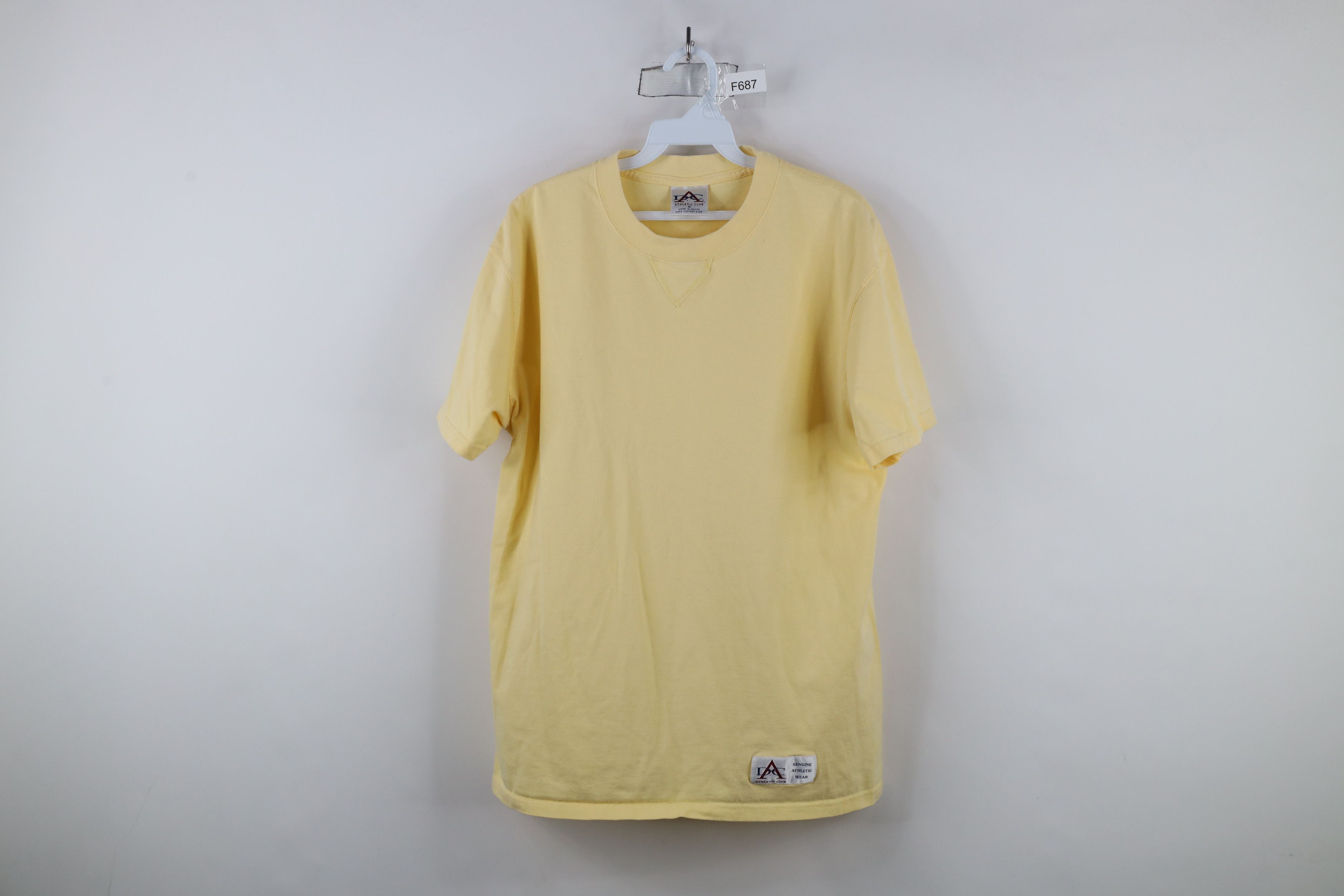 Vintage Vintage 90s Detroit Athletic Club Cotton T-Shirt Yellow Size US M / EU 48-50 / 2 - 1 Thumbnail