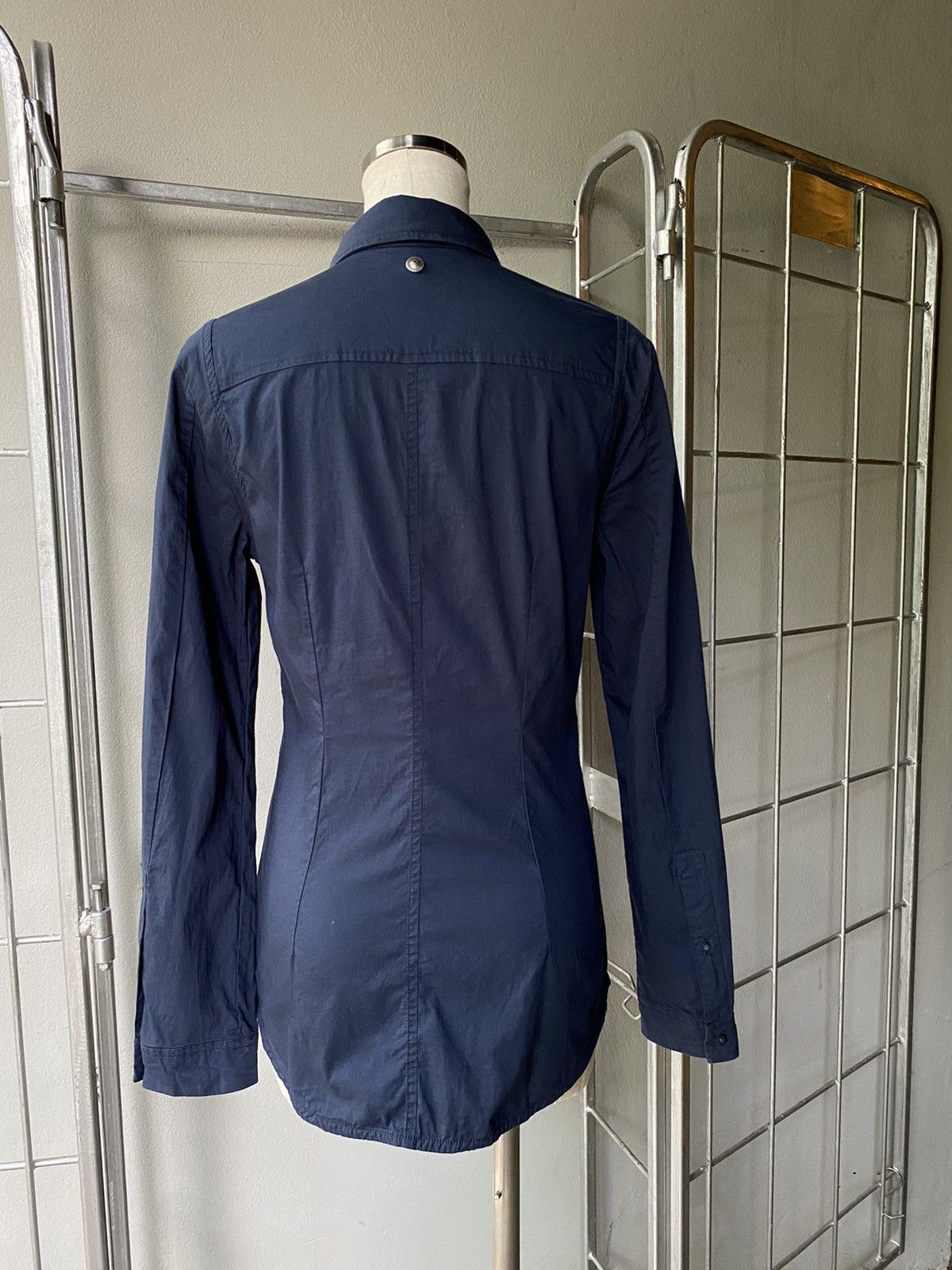 Diesel DIESEL Slim-Fit Blue Long Sleeve Shirt for Women Size M / US 6-8 / IT 42-44 - 8 Thumbnail