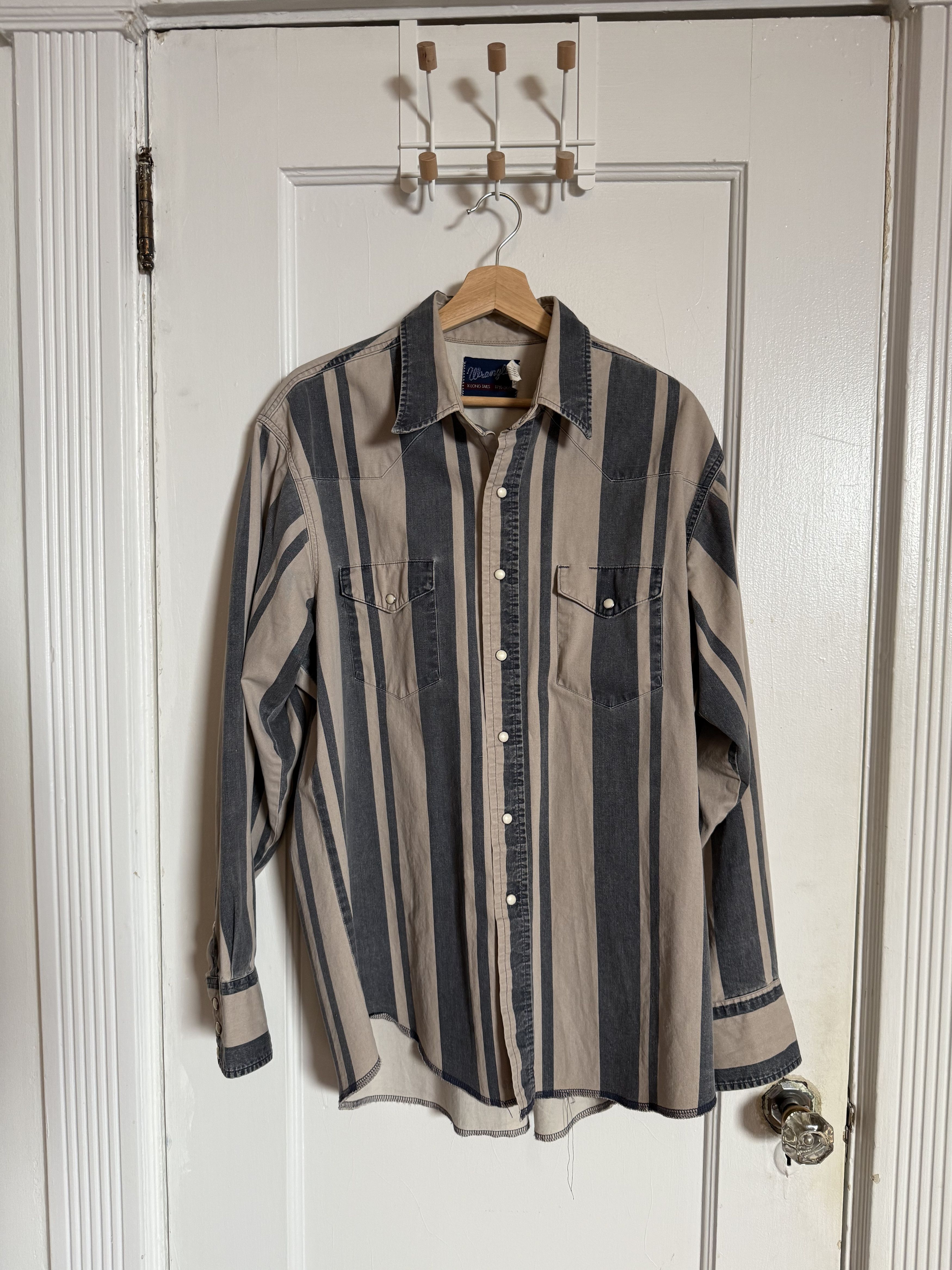 Wrangler Vintage Brushpopper Western Shirt Size US XL / EU 56 / 4 - 1 Thumbnail