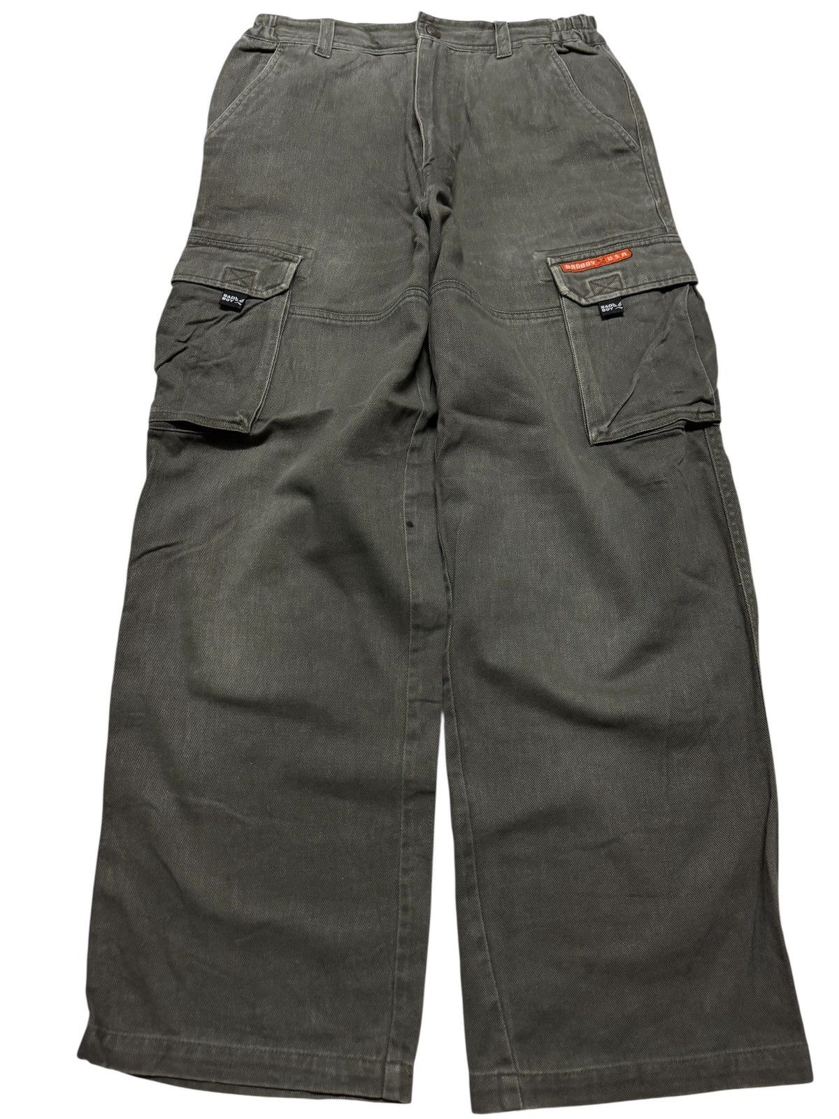 VINTAGE WIDE BAGGY BAD BOY USA CARGO THRASHED INSANE WEAR