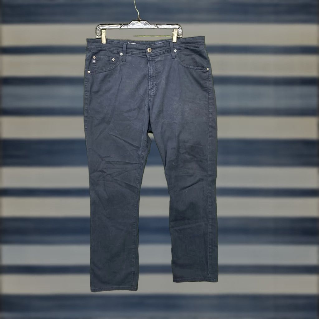 Vintage AG Adriano Goldschmied The Everett Pants Men 36x32 Slim Straight Blue Cotton Casual 90s City Logo Mens Size US 36 / EU 52 - 1 Thumbnail