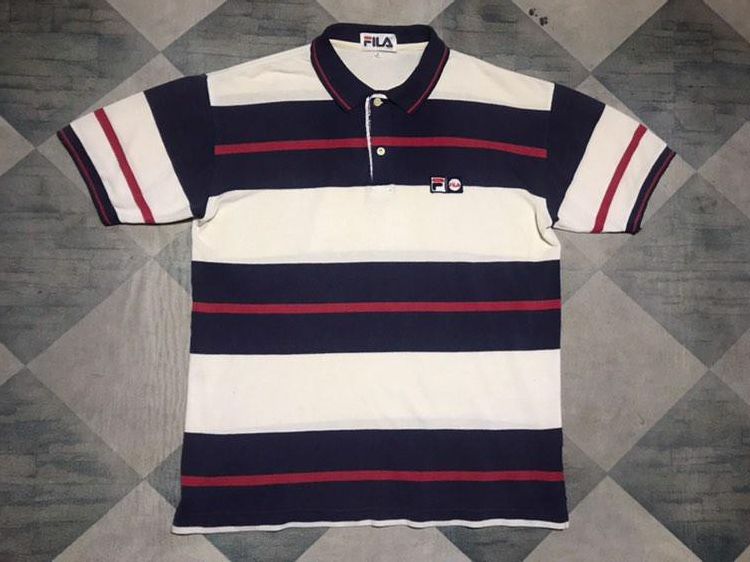 Fila Vintage Fila Stripe Polo Size US L / EU 52-54 / 3 - 5 Thumbnail
