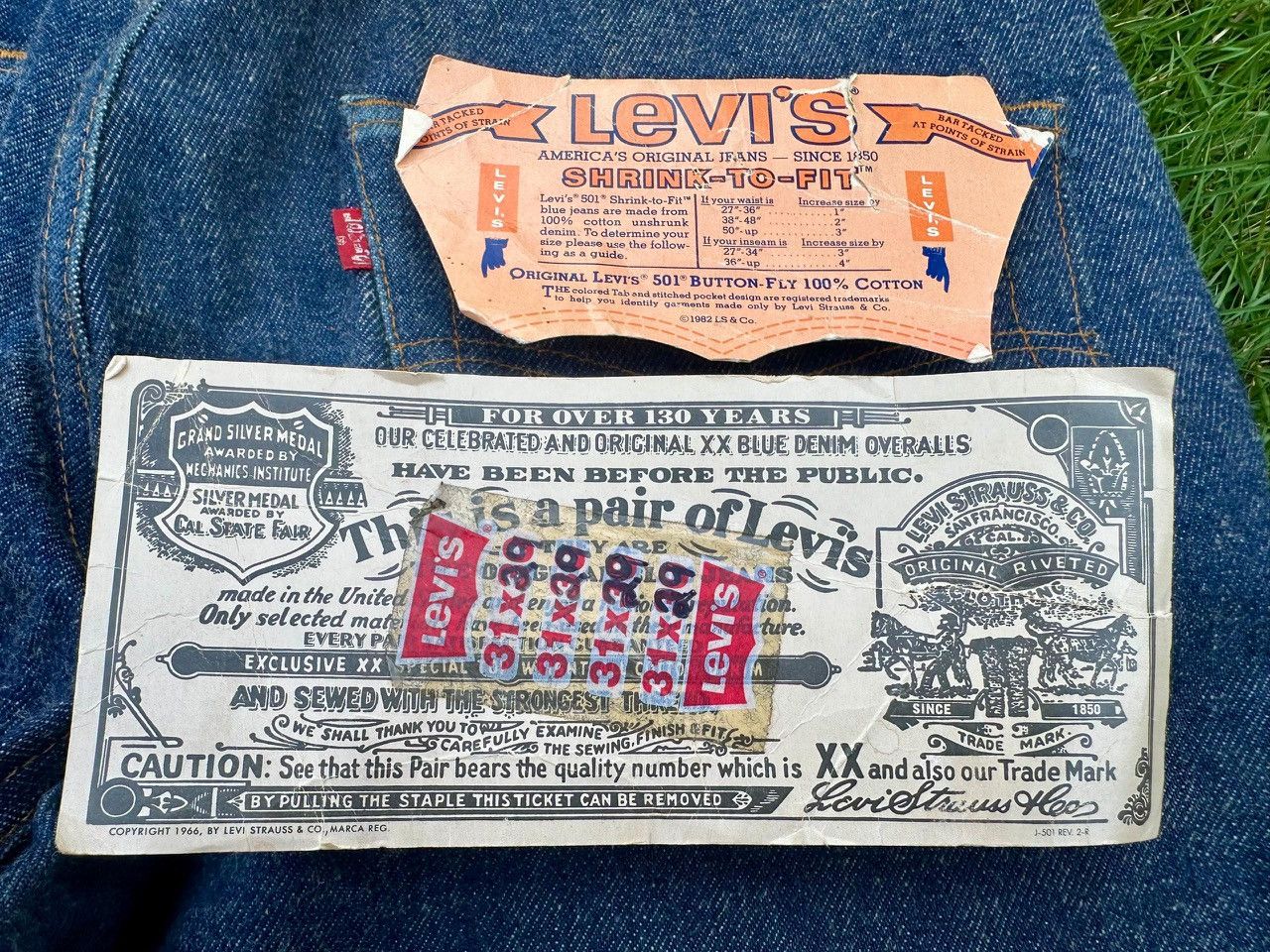 Levi's Vintage rare 80’s Levi’s 501 Sidem Made in Usa W31 L29 Size US 30 / EU 46 - 7 Thumbnail