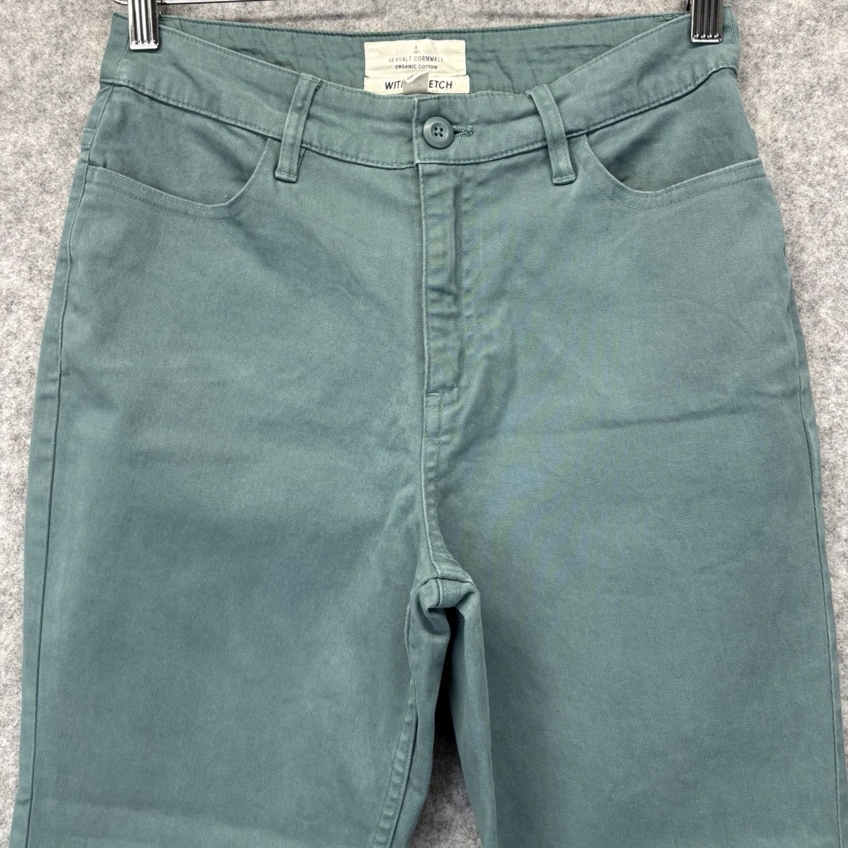 Vintage Seasalt Cornwall Albert Quey Crop Sardine Slim Fit Womens Trousers UK 8 Cropped VGC Size ONE SIZE - 3 Thumbnail