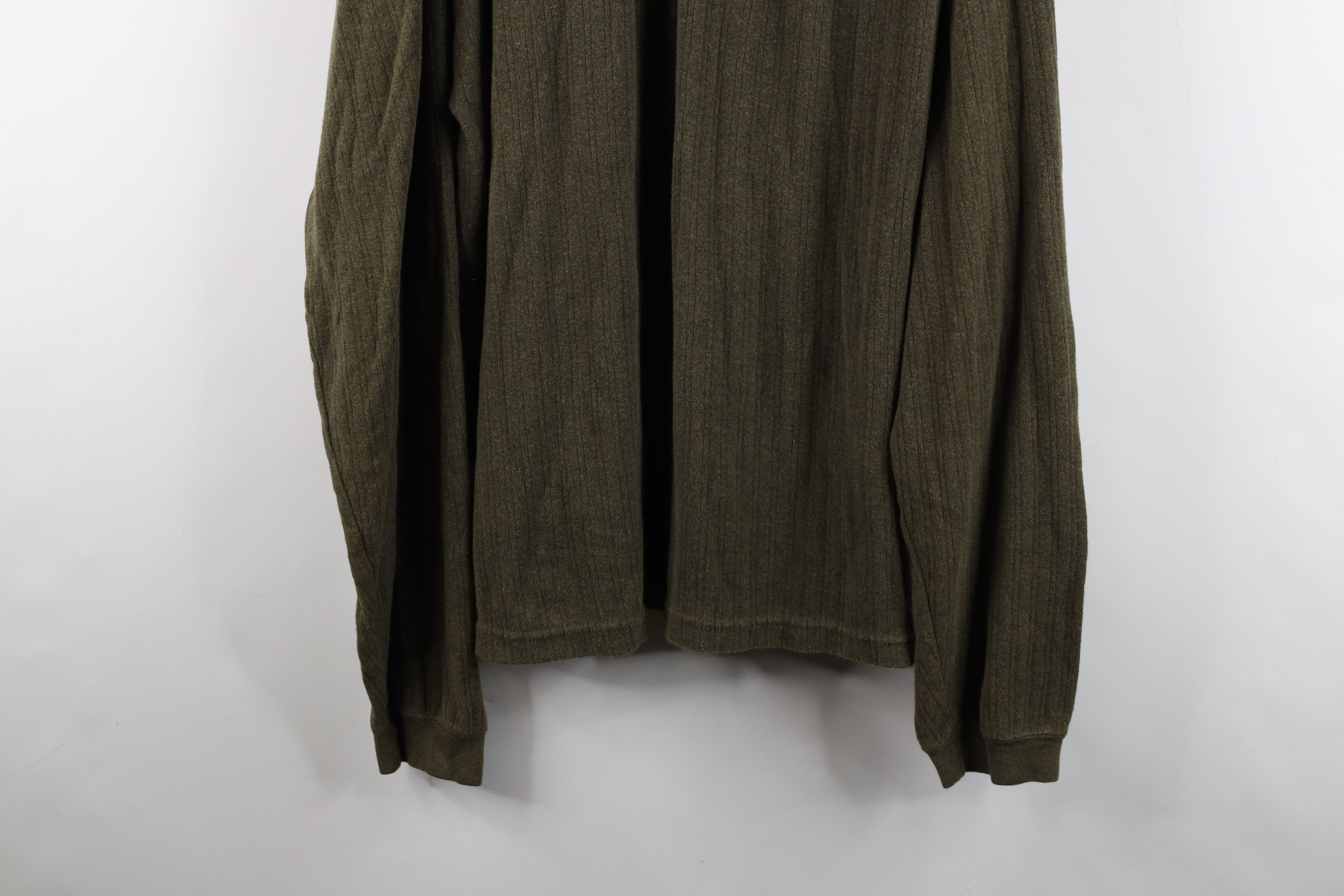 Vintage Vintage 90s Streetwear Blank Knit Long Sleeve Henley T-Shirt Size US L / EU 52-54 / 3 - 3 Thumbnail