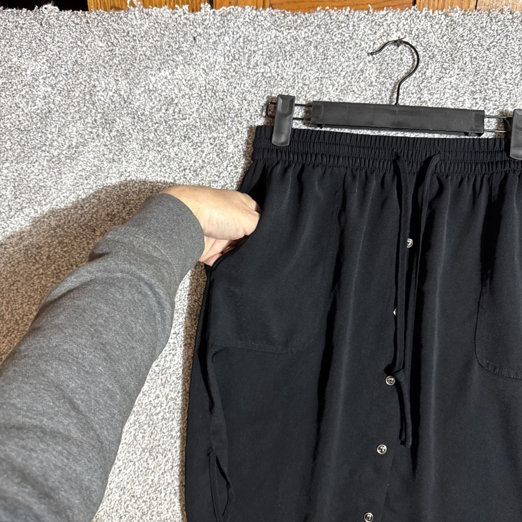 Apt. 9 APT 9 Midi Skirt Size Small Black Elastic Waist Pockets A-Line Office Streetwear Minimalist Edgy Lagenlook Women’s Midi Skirt Size 28" / US 6 / IT 42 - 2 Thumbnail