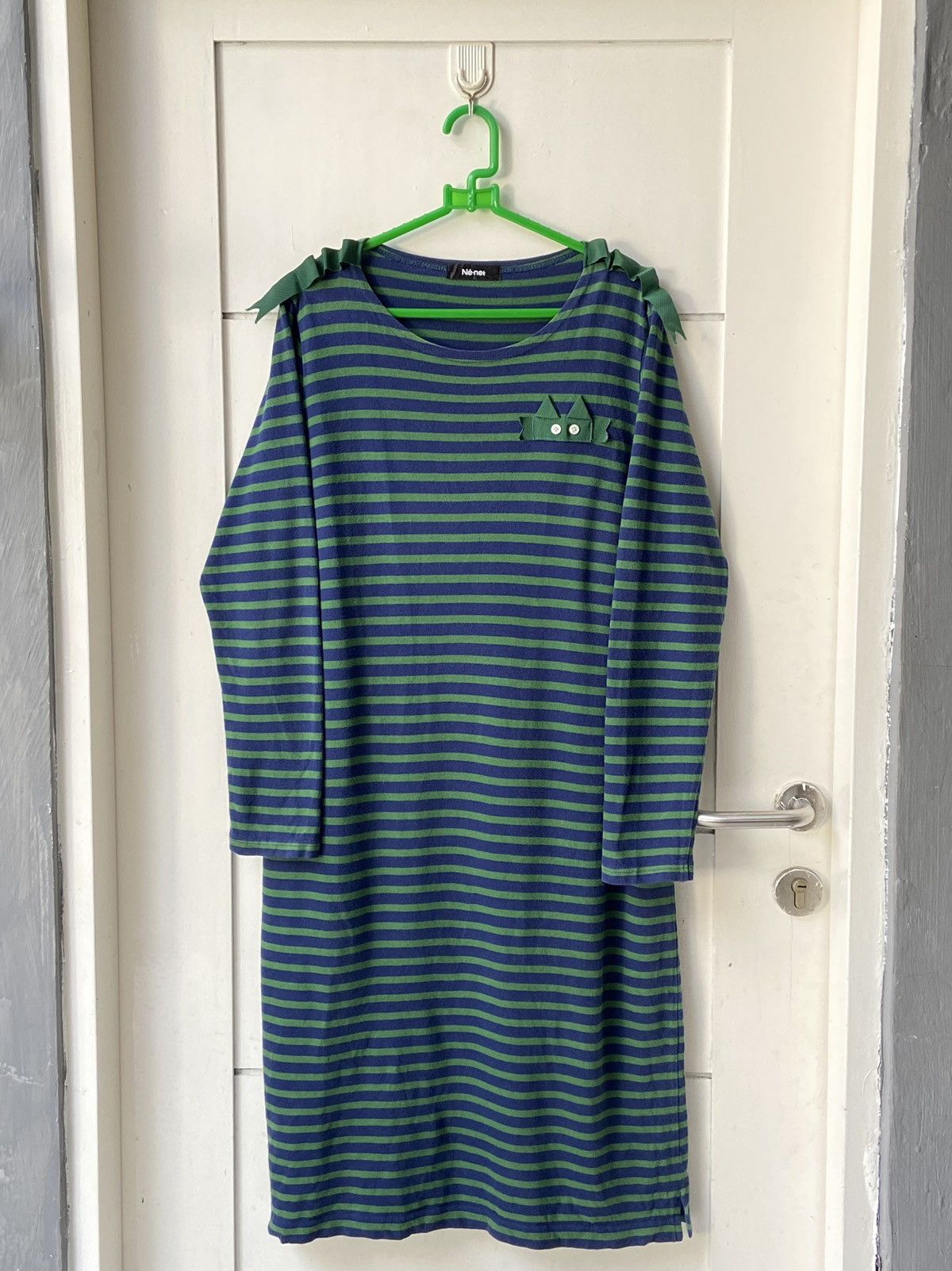 Issey Miyake NE-NET Issey Miyake Striped Long T-shirt/Dress Size US S / EU 44-46 / 1 - 1 Thumbnail