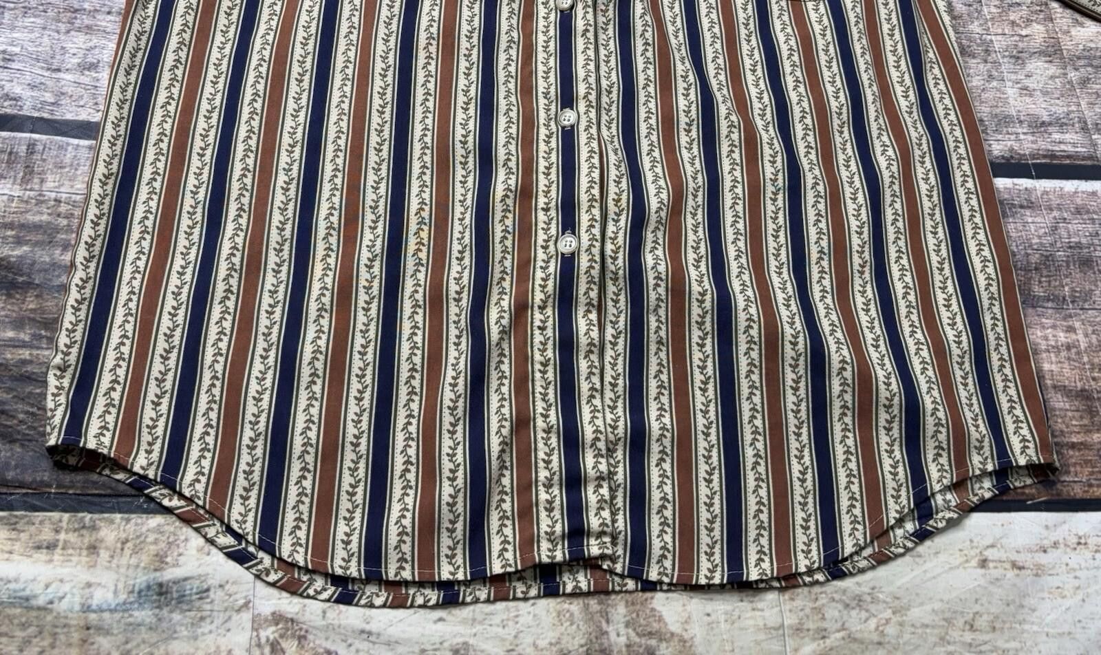 Jantzen VTG Jantzen Shirt Men's XL Striped USA Leaf Vines 80s USA Size US XL / EU 56 / 4 - 6 Thumbnail