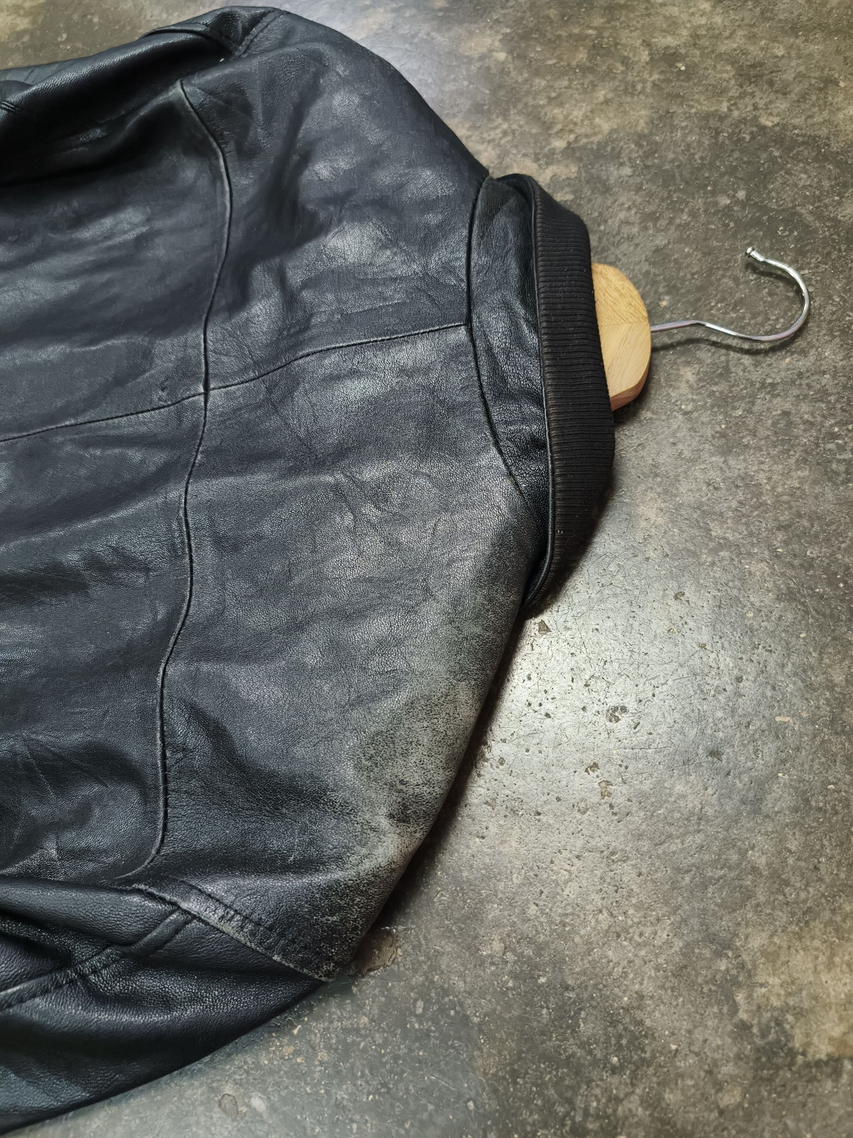 Japanese Brand MONO MART BLACK BIKER RIDING JACKET LEATHER Size US S / EU 44-46 / 1 - 6 Thumbnail