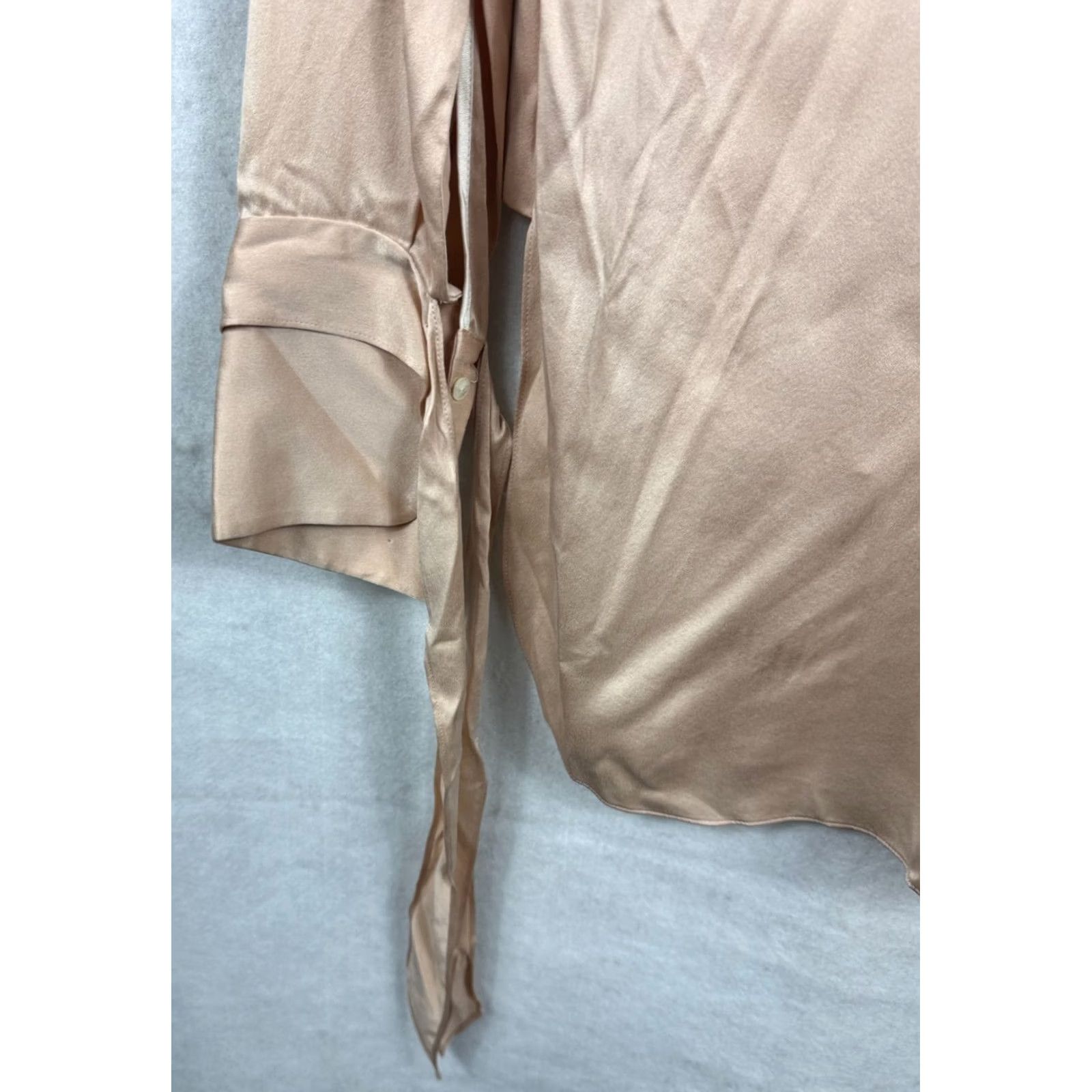 Rag & Bone rag & bone Shirt Womens XS Blush Silk Blouse Button Cuff Ties Back Cut out Size XS / US 0-2 / IT 36-38 - 6 Thumbnail