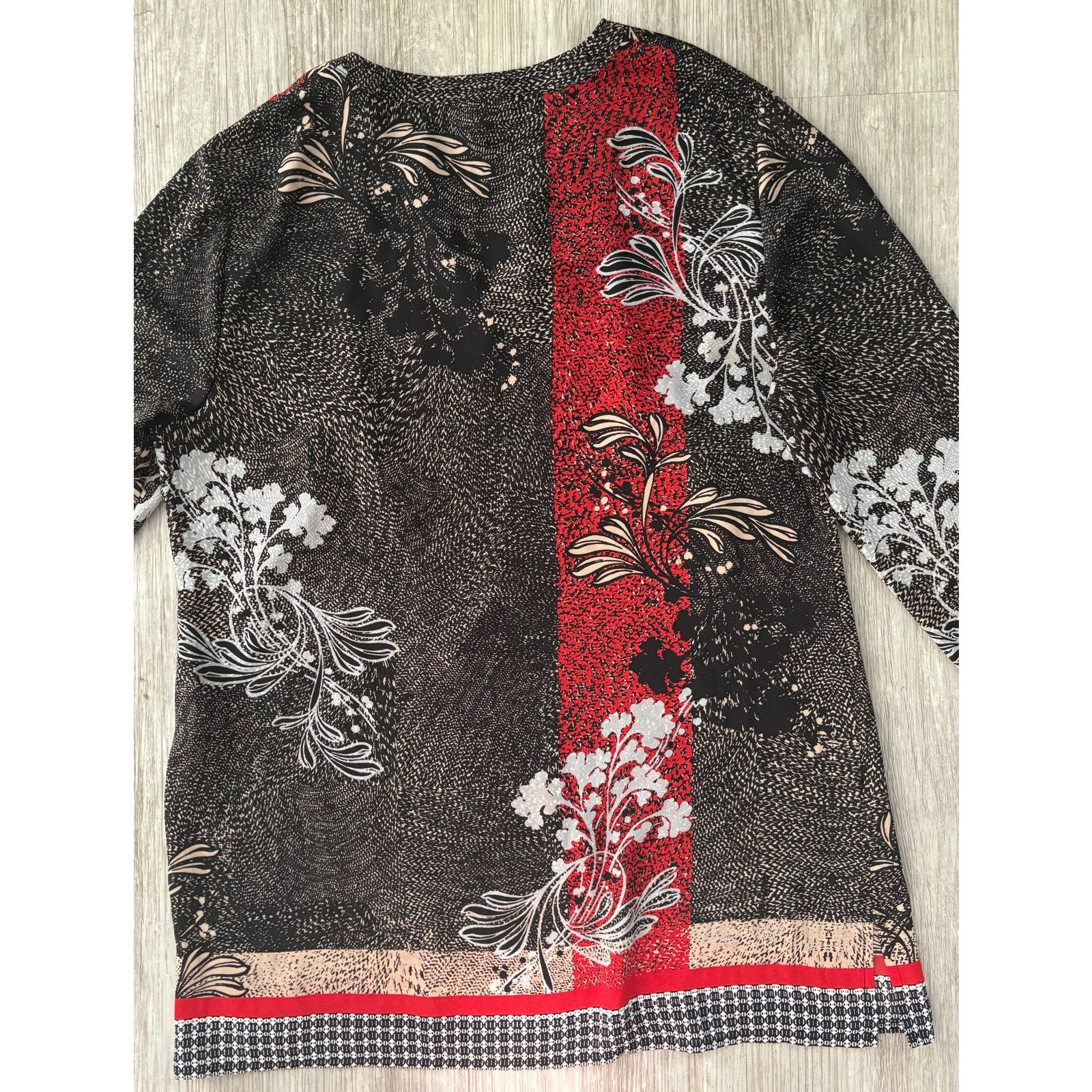 Chicos Chico's | Women's Floral Tropical Print Long Sleeve Top | 0 Size XS / US 0-2 / IT 36-38 - 2 Thumbnail